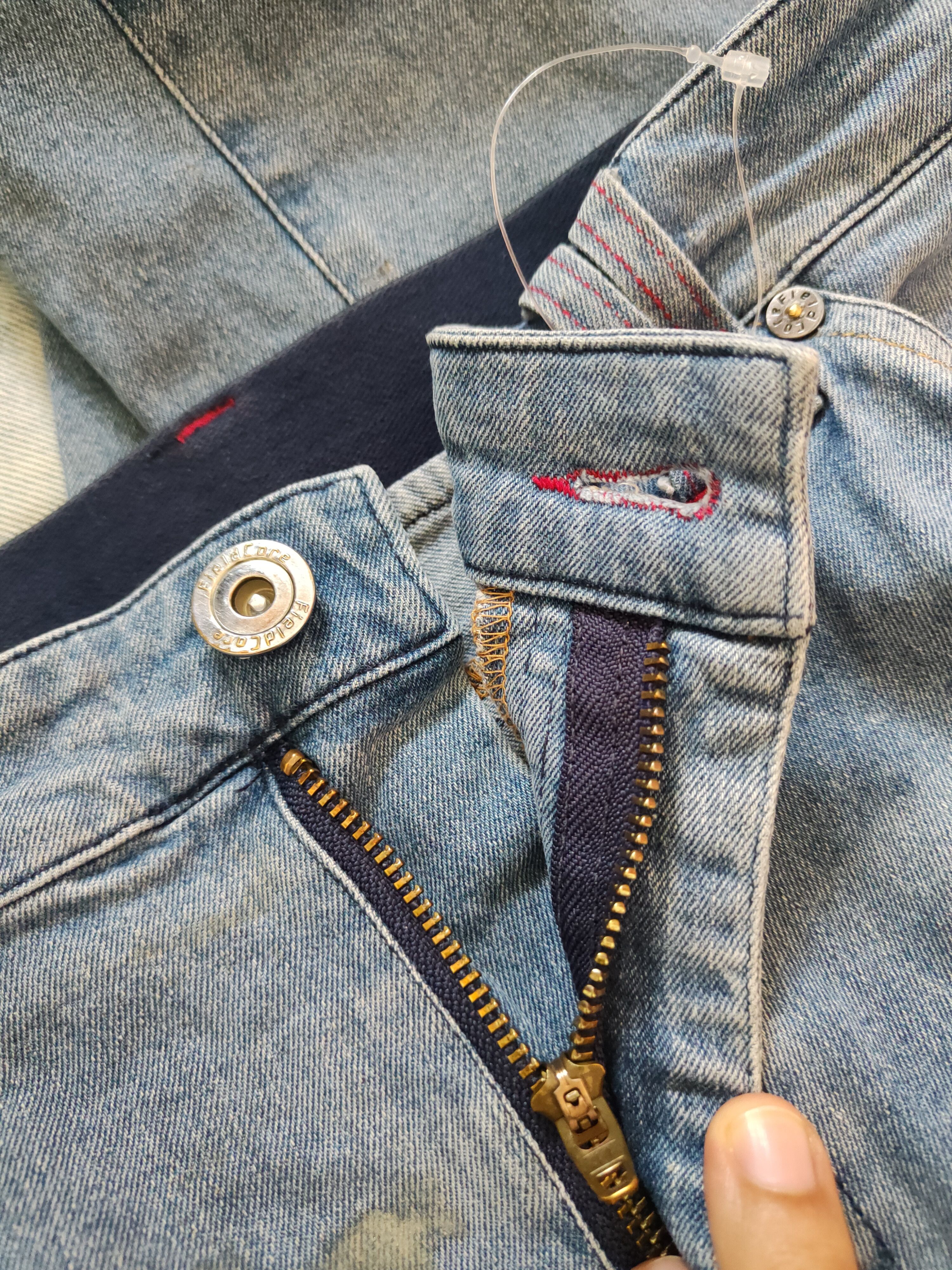 Japanese Brand FieldCore Blue Faded Distressed Ripped Jeans #S2018 Size US 33 - 13 Thumbnail