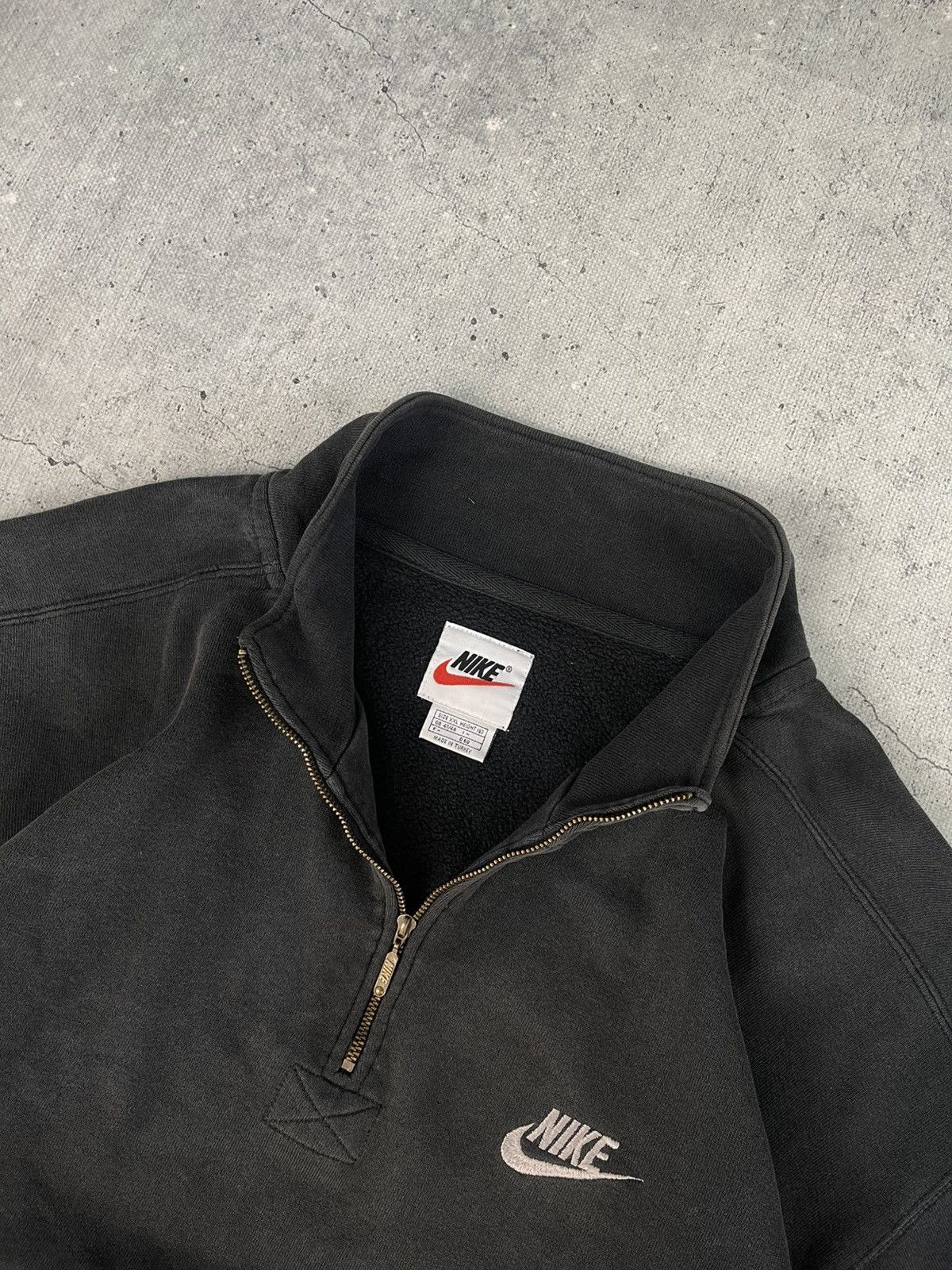 Nike Y2K Vintage Navy Blue Black Zip hoodie sweatshirt Size US XXL / EU 58 / 5 - 2 Thumbnail