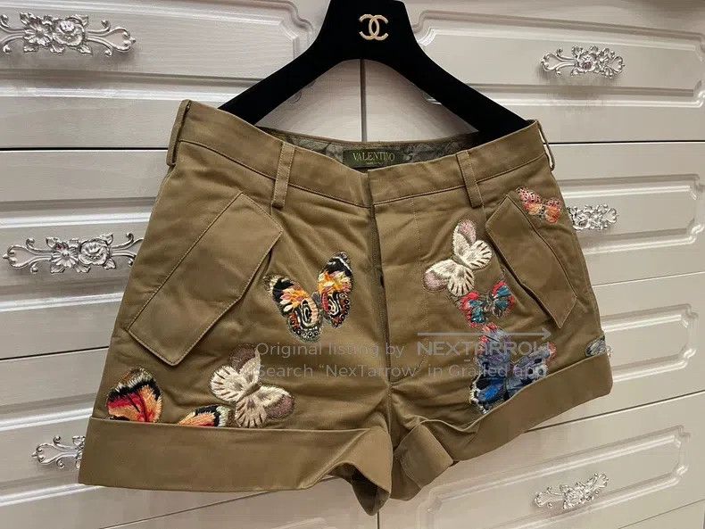 Valentino Valentino Butterfly embroidered shorts Size 41" - 2 Thumbnail