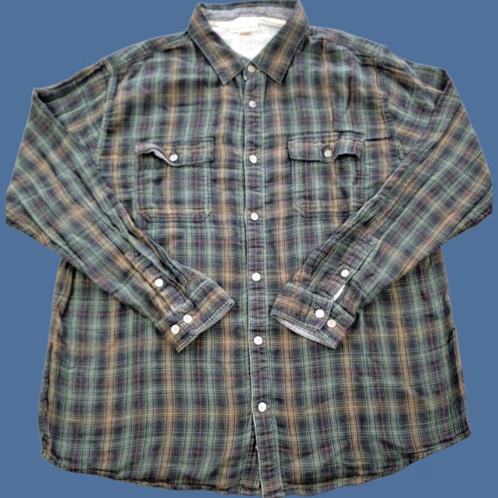 Carbon2Cobalt Carbon 2 Cobalt Shirt Mens XL Green Black Red Plaid Long Sleeve Button Up Casual Size US XL / EU 56 / 4 - 1 Thumbnail