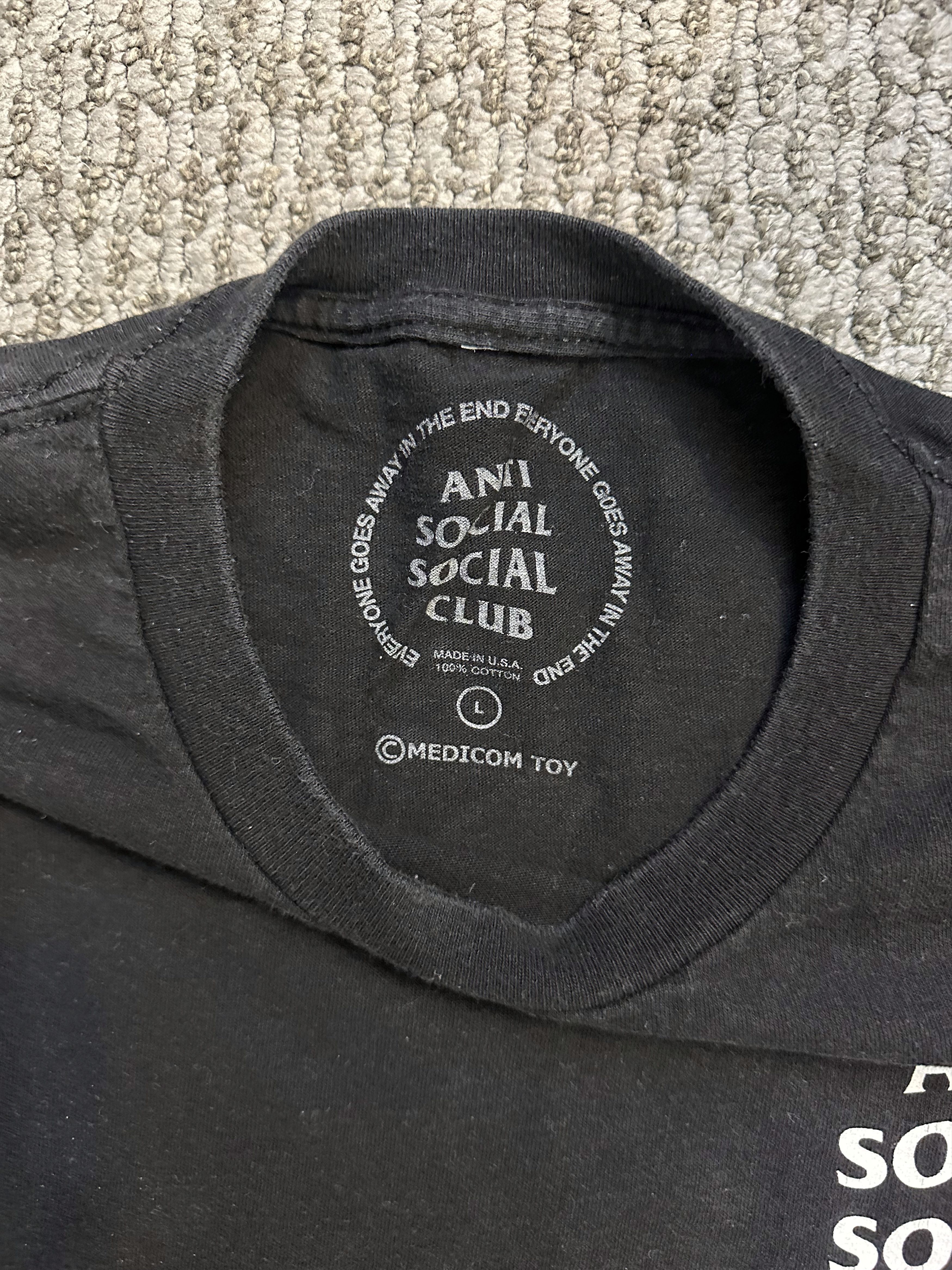 Anti Social Social Club Anti Social Social Club Bearbrick Tee Size US L / EU 52-54 / 3 - 3 Thumbnail