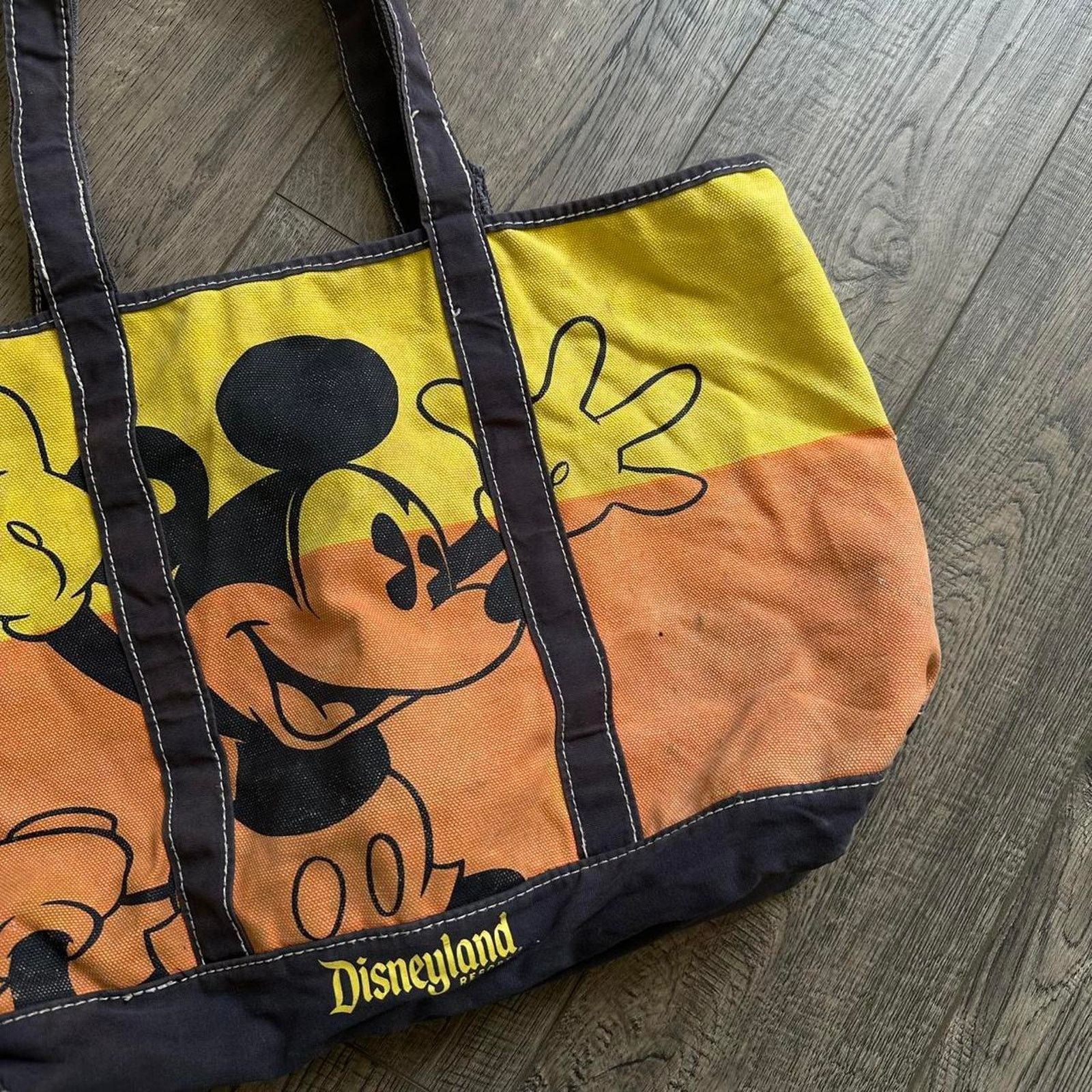 Disney × Vintage Vintage Canvas Disneyland Disney Mickey Mouse Tote Bag Size ONE SIZE - 1 Thumbnail