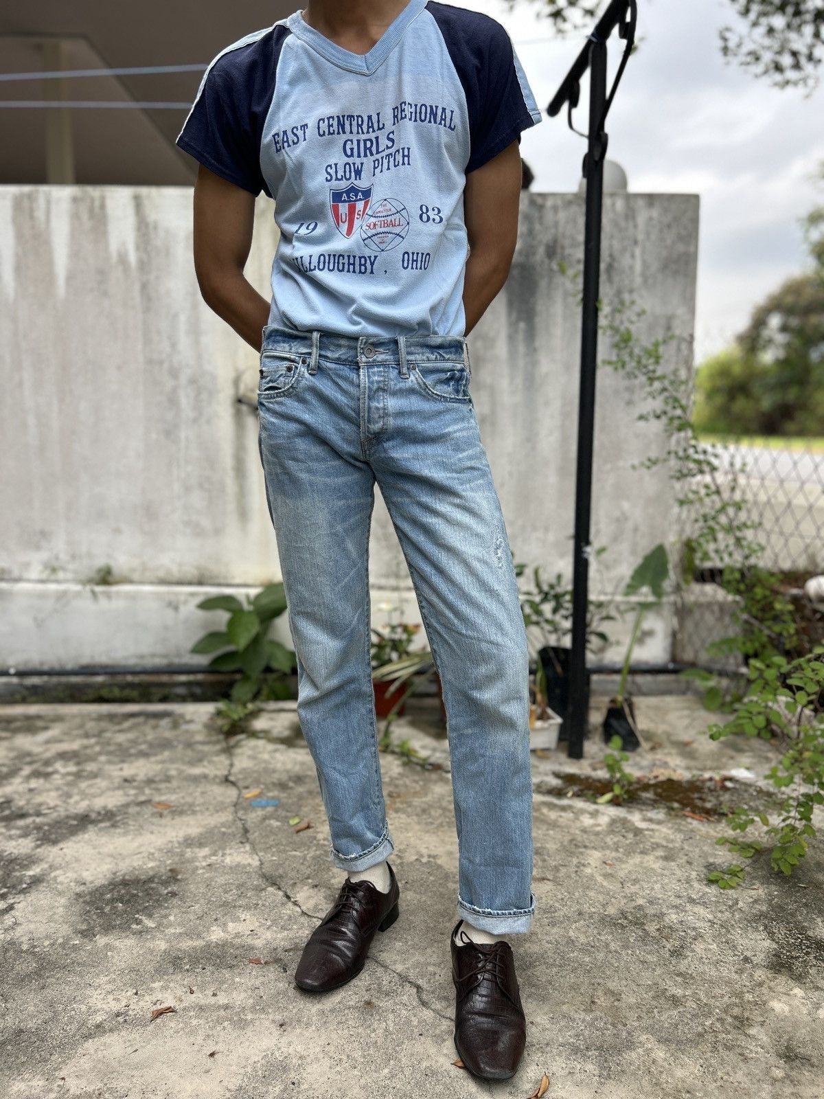 Japanese Brand genuine vintage g.o.a selvedge jeans Size US 30 / EU 46 - 3 Thumbnail