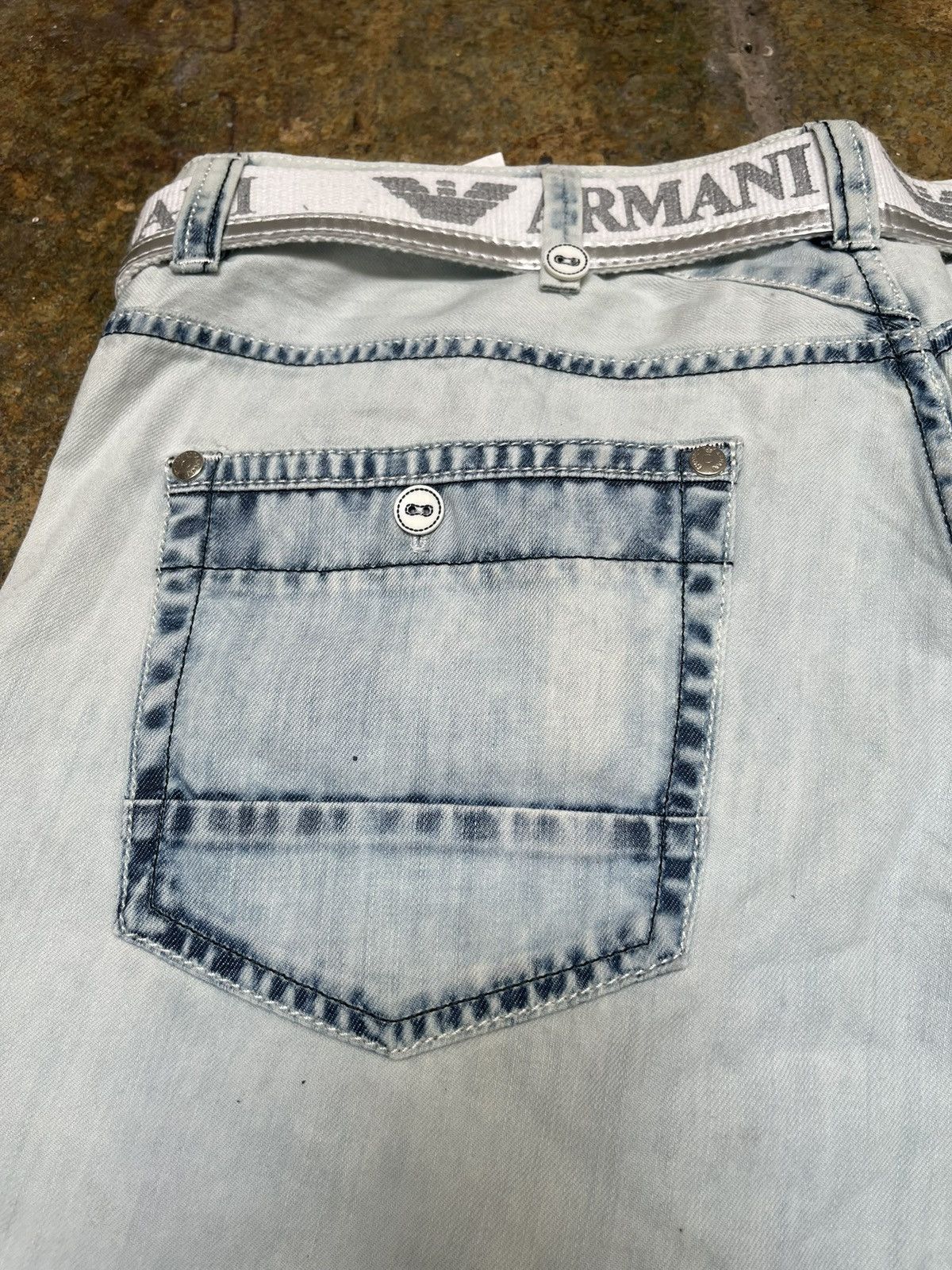 Emporio Armani Vintage Emporio Armani Light Wash Jeans Size US 36 / EU 52 - 8 Thumbnail
