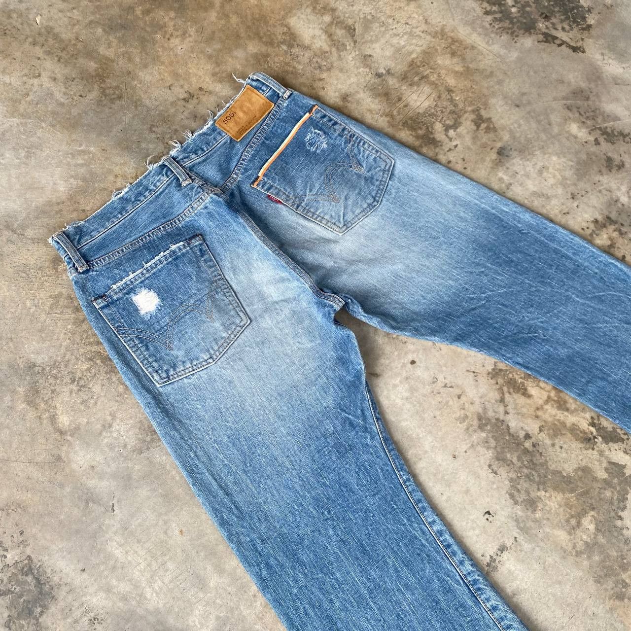 Edwin EDWIN Japan SELVEDGED REWORKED Distressed Shorts Frayed Hem Size US 30 / EU 46 - 9 Thumbnail