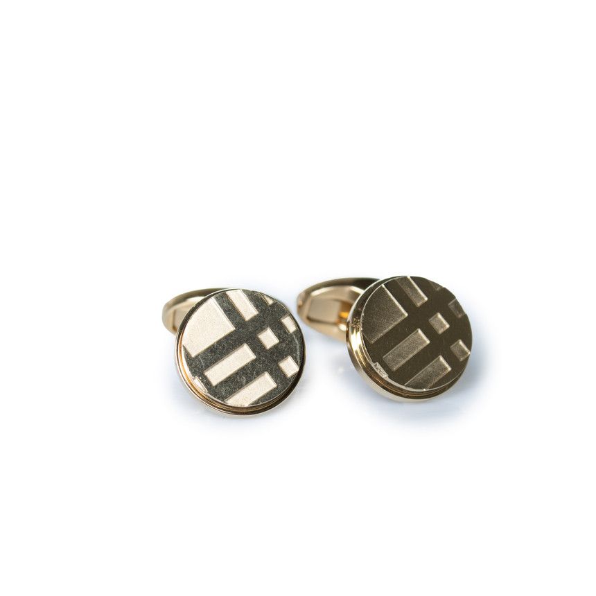 Burberry Burberry, gold toned checkered cufflinks Size ONE SIZE - 6 Thumbnail