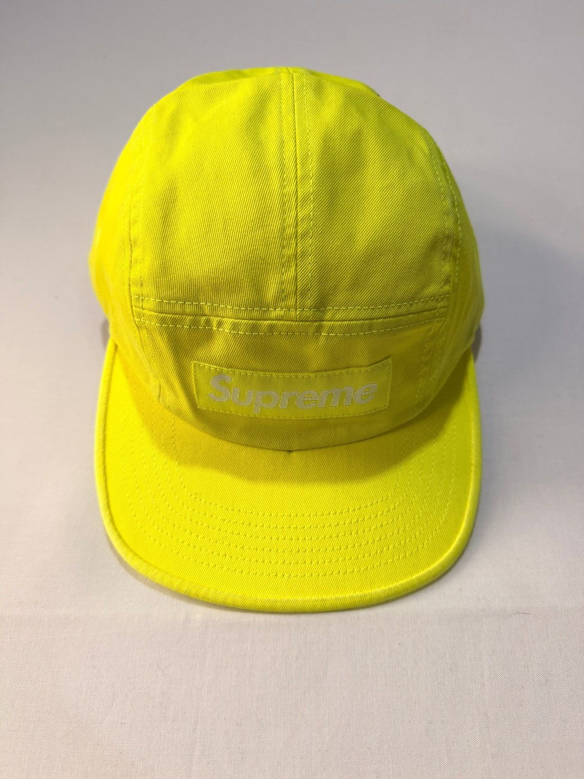 Supreme Supreme Pale Yellow Side Zip Camp Hat | Grailed