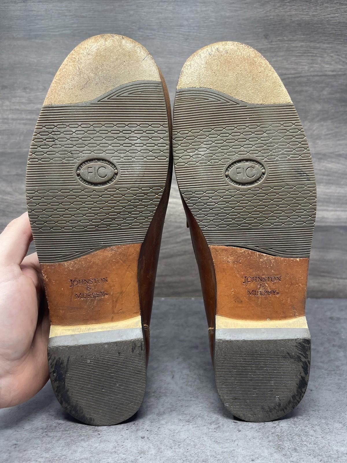 Johnston & Murphy Johnston Murphy Shoes Mens Size 10.5 Brown Leather loafers Size US 10.5 / EU 43-44 - 8 Thumbnail