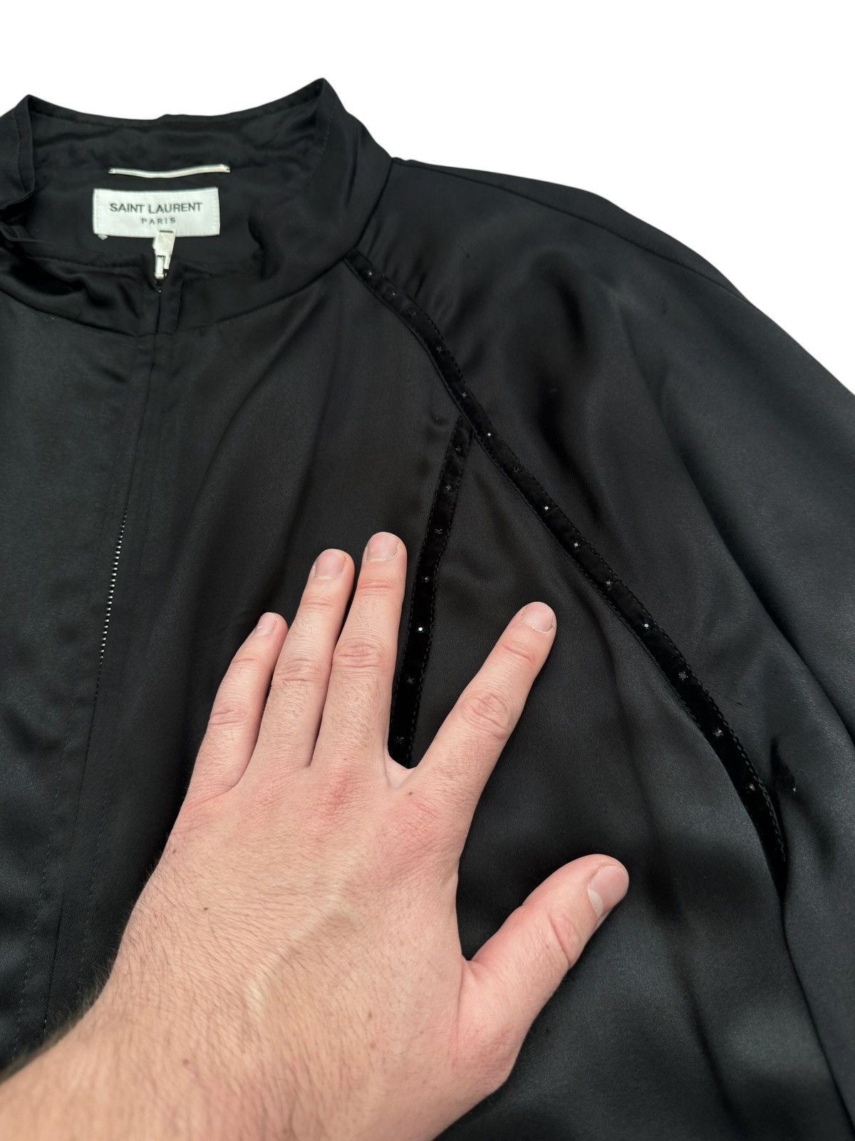 Saint Laurent Paris 2021 Viscose Acetate Lightweight Windbreaker Size US L / EU 52-54 / 3 - 7 Thumbnail