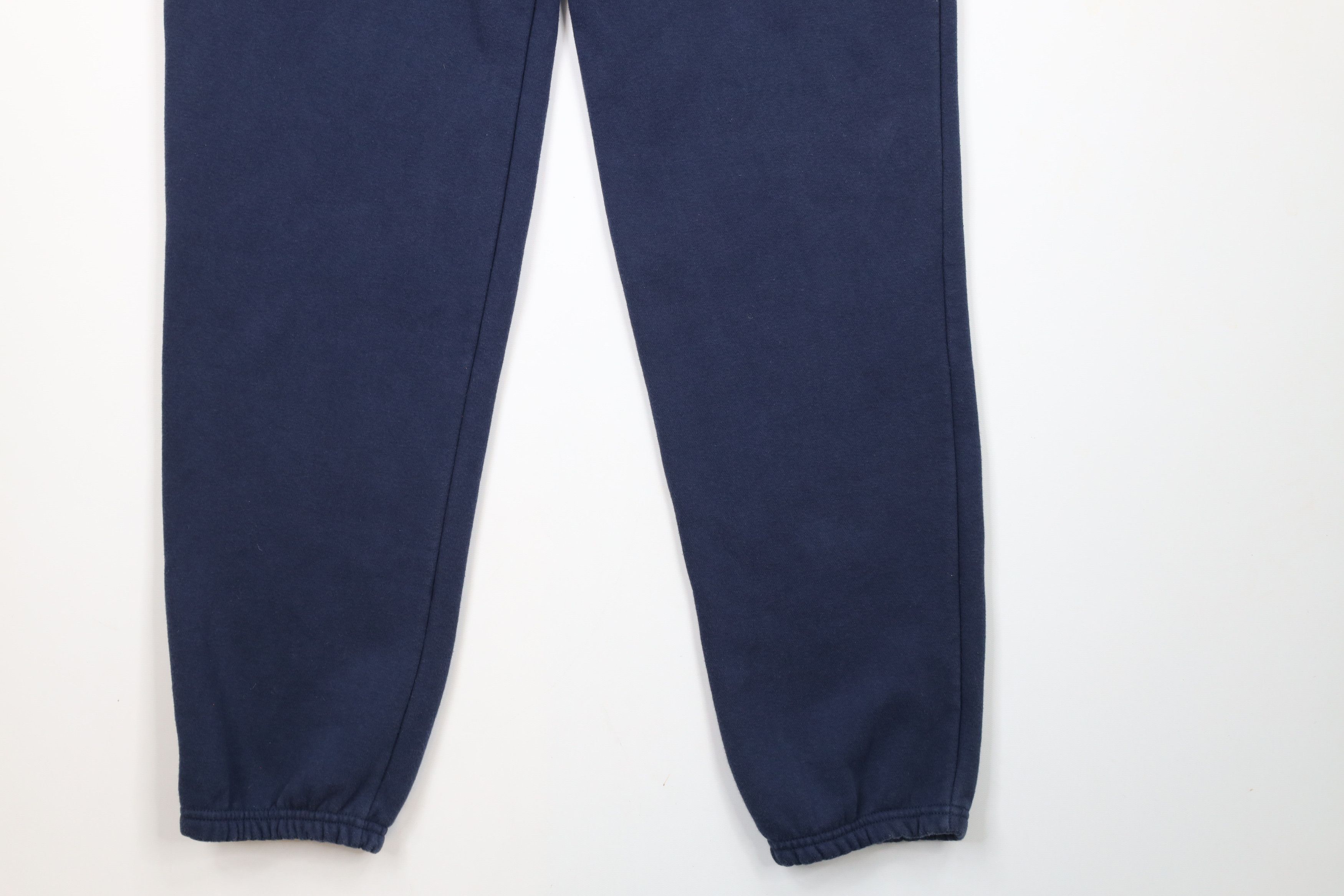 Vintage Vintage 90s Streetwear Blank Cuffed Sweatpants Joggers Blue Size US 36 / EU 52 - 4 Thumbnail