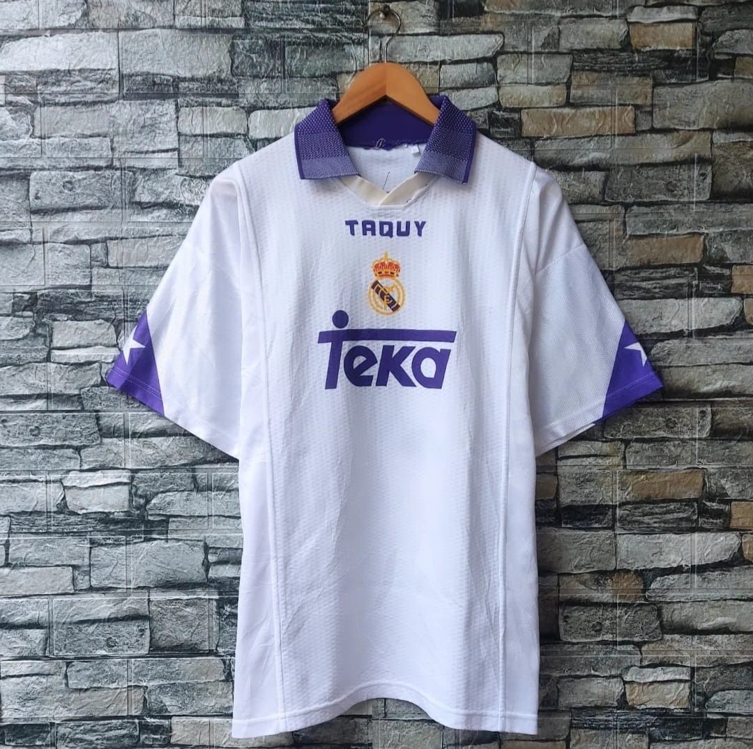 Vintage 1996/97 Taquy Real Madrid 'RAUL' Home Jersey Size US L / EU 52-54 / 3 - 1 Thumbnail