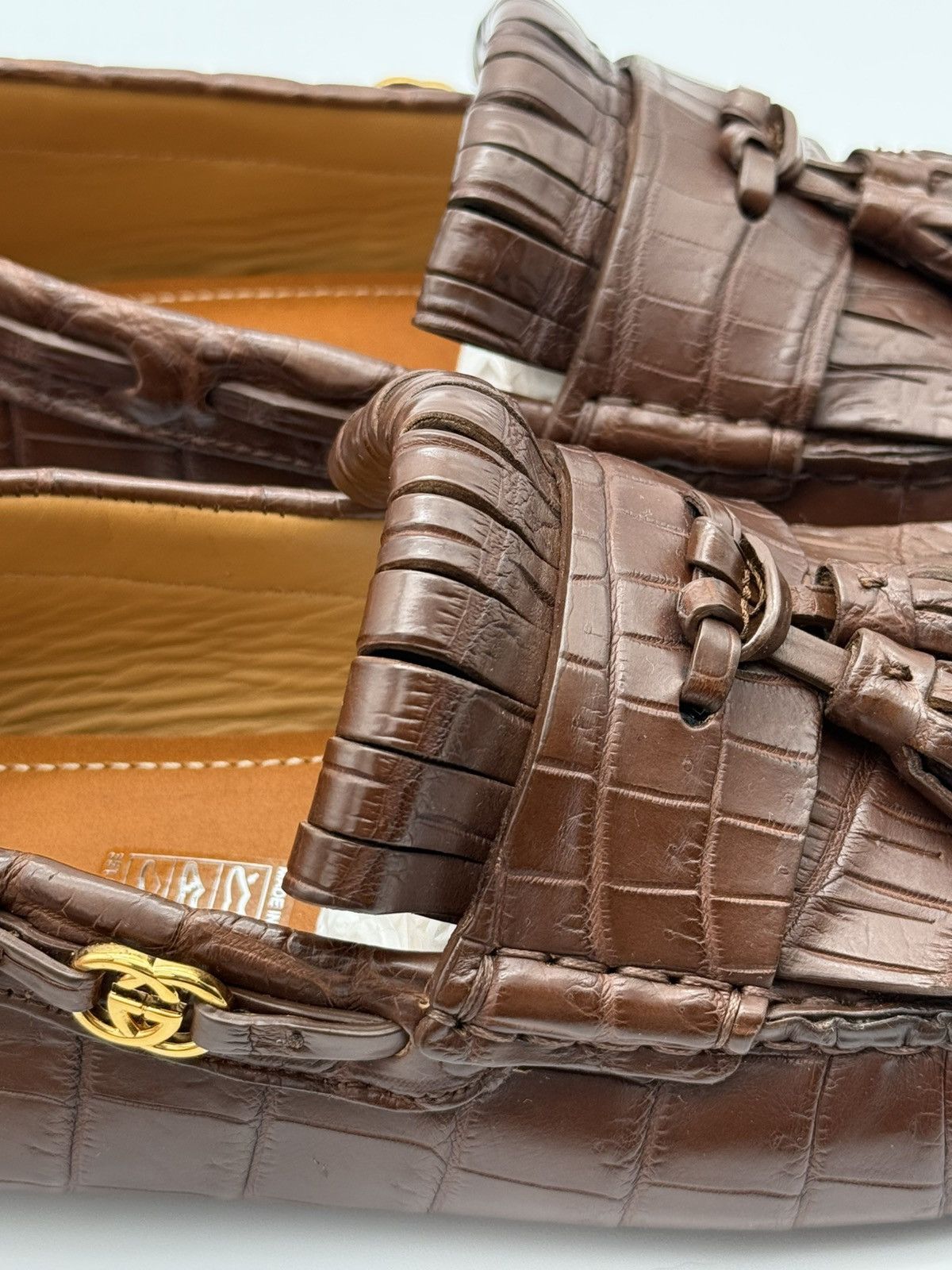 Gucci Gucci Men’s Brown Crocodile Moccasins Size 8 US NWT $3900 Size US 8 / EU 41 - 6 Thumbnail