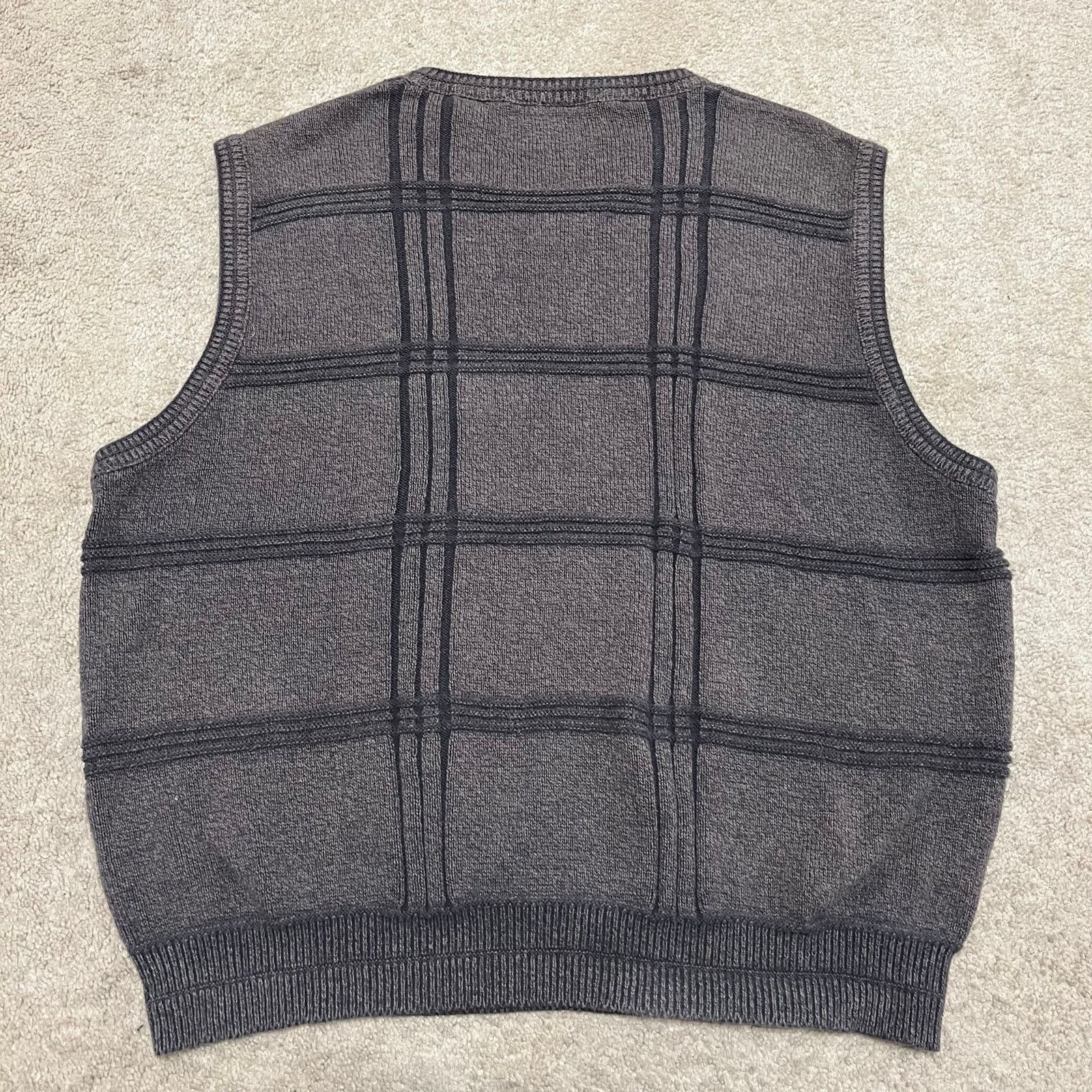 Other Vintage Cypress Links Golf Wear Knit Sweater Vest Plaid Gray Size US XL / EU 56 / 4 - 2 Thumbnail