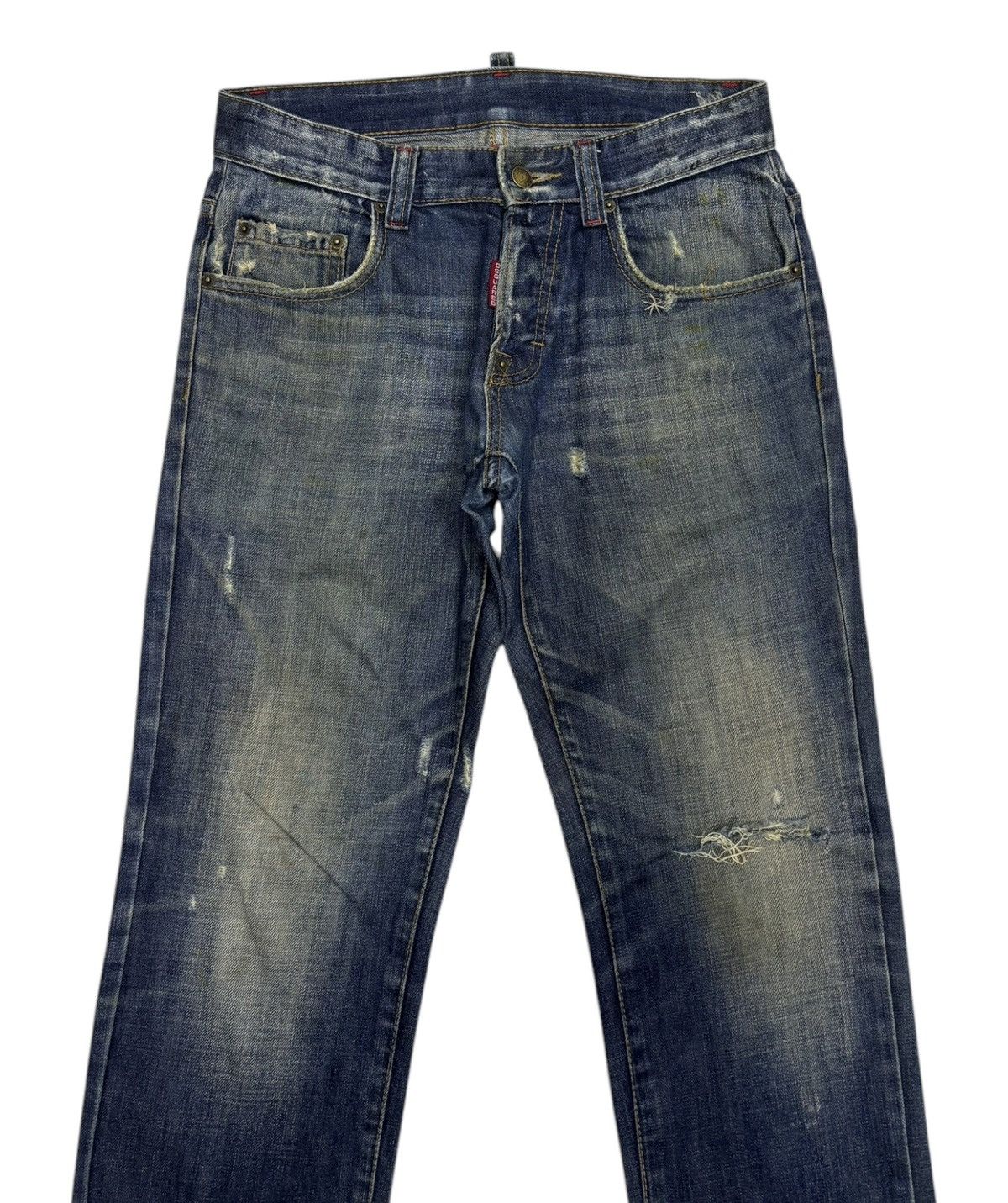 Dsquared2 🔥DSQUARED2 TRIBAL CROWN DISTRESSED DENIM JEANS Size US 30 / EU 46 - 4 Thumbnail