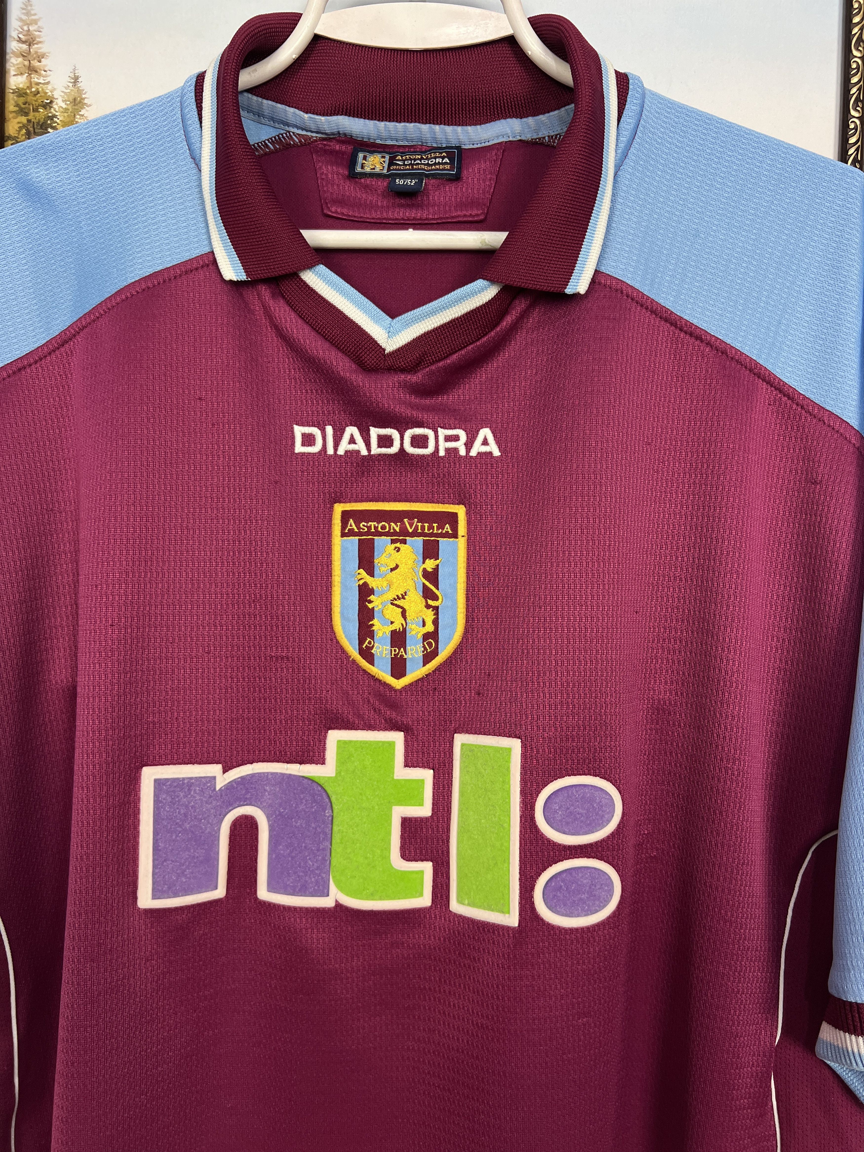 Diadora Aston Villa Home football shirt 2000 Soccer Diadora Jersey Size US XXL / EU 58 / 5 - 3 Thumbnail
