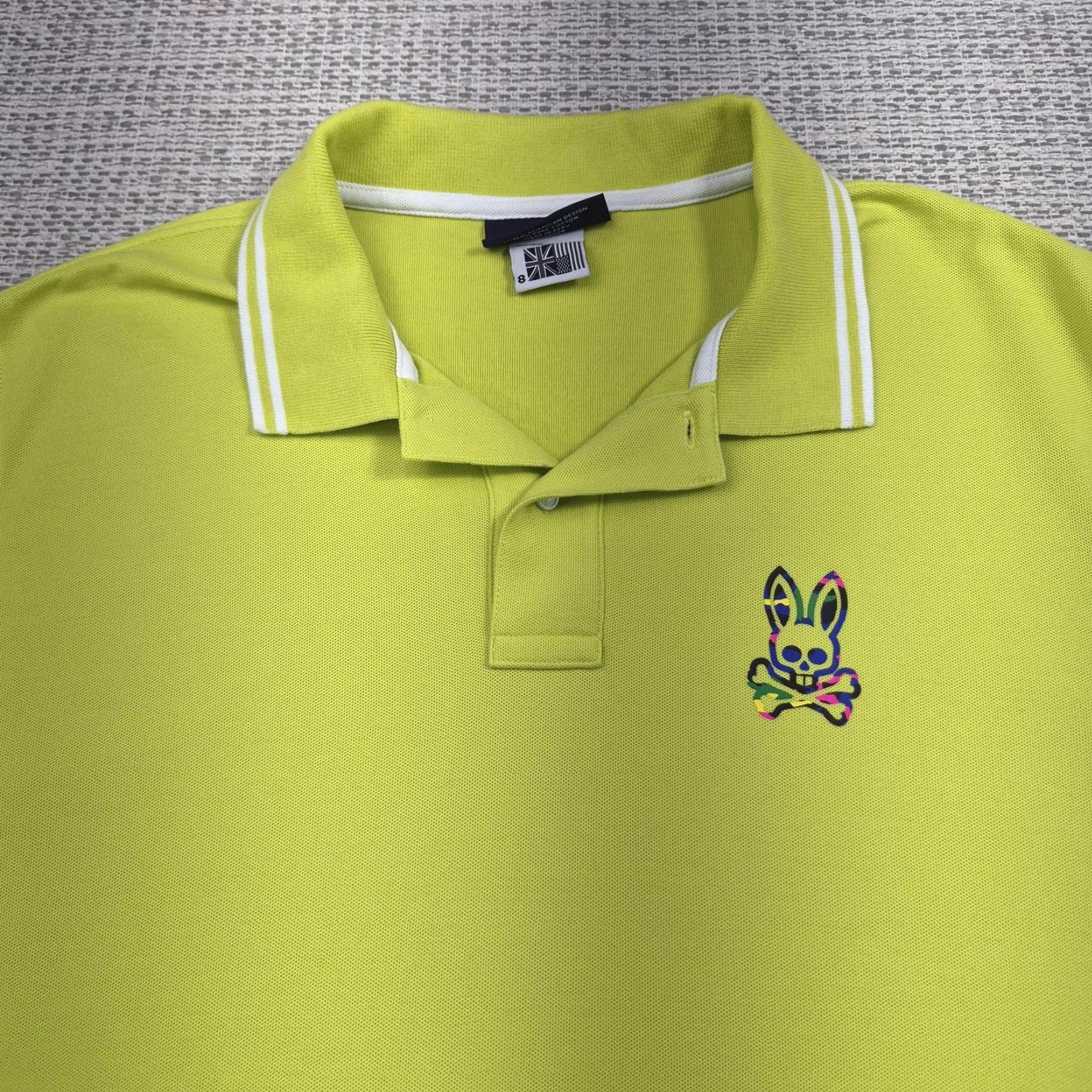 Psycho Bunny Psycho Bunny Polo Golf Shirt Mens 2XL Green Pima Cotton Skull Bunny Preppy Shirt Size US XXL / EU 58 / 5 - 4 Thumbnail