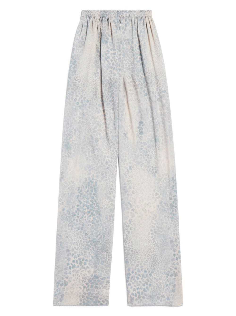 Balenciaga o1srvl11e0825 Bleached Leo Fluid Tracksuit Pants Multicolor Size 27" / US 4 / IT 40 - 4 Thumbnail