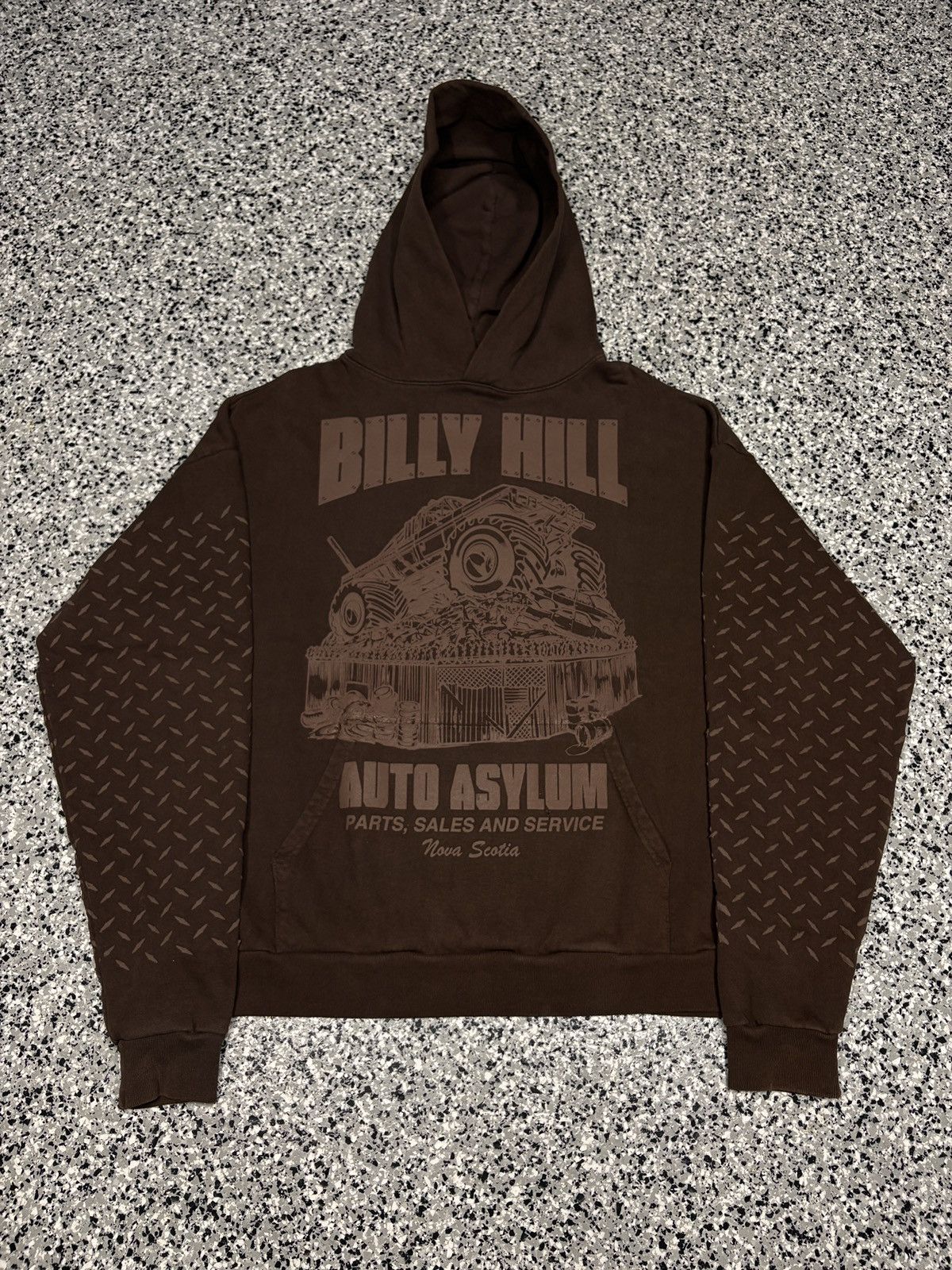 Billy Hill 2021 Billy Hill Auto Asylum Diamond Plated Puff Print Hoodie Size US XL / EU 56 / 4 - 1 Thumbnail