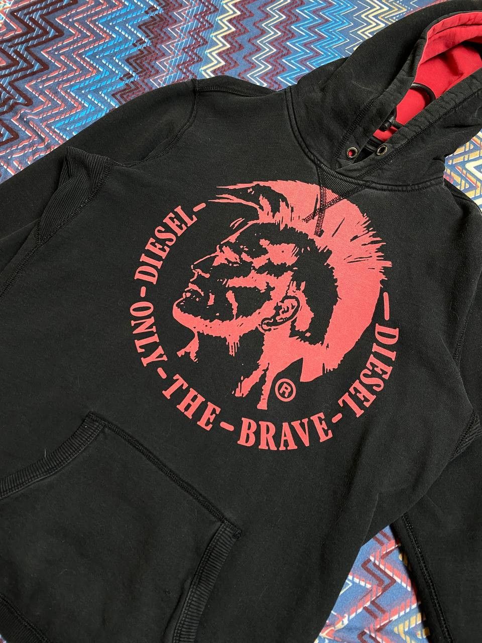 Diesel vintage streetwear Sweatshirt hoodie black big logo Diesel Size US S / EU 44-46 / 1 - 7 Thumbnail