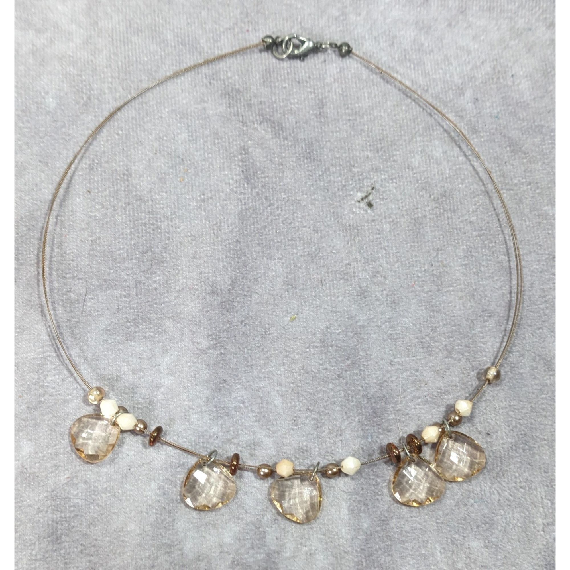 Other Neutral Glam Faceted Gemmed Beaded Necklace Size ONE SIZE - 5 Thumbnail