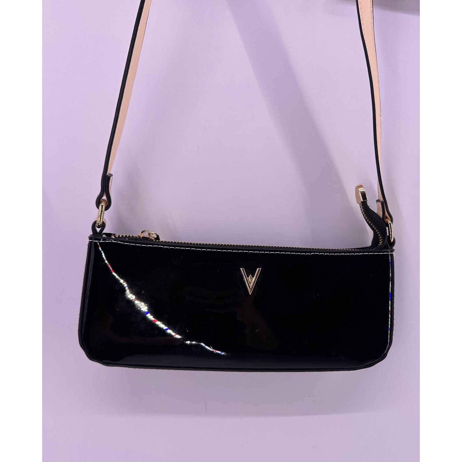 & Other Stories V satchel shoulder black metalic faux leather little handbag Size ONE SIZE - 2 Thumbnail