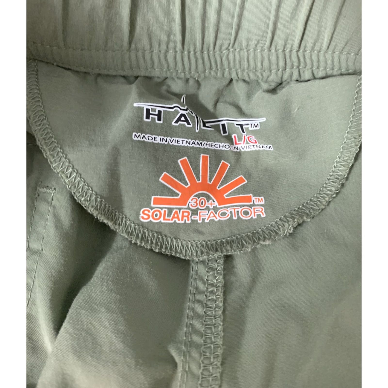 Habitat Habit Mens Pants Cargo Nylon Green Camo Large Outdoors Solar Factor 30+ 32in Inseam Size US 33 - 5 Thumbnail