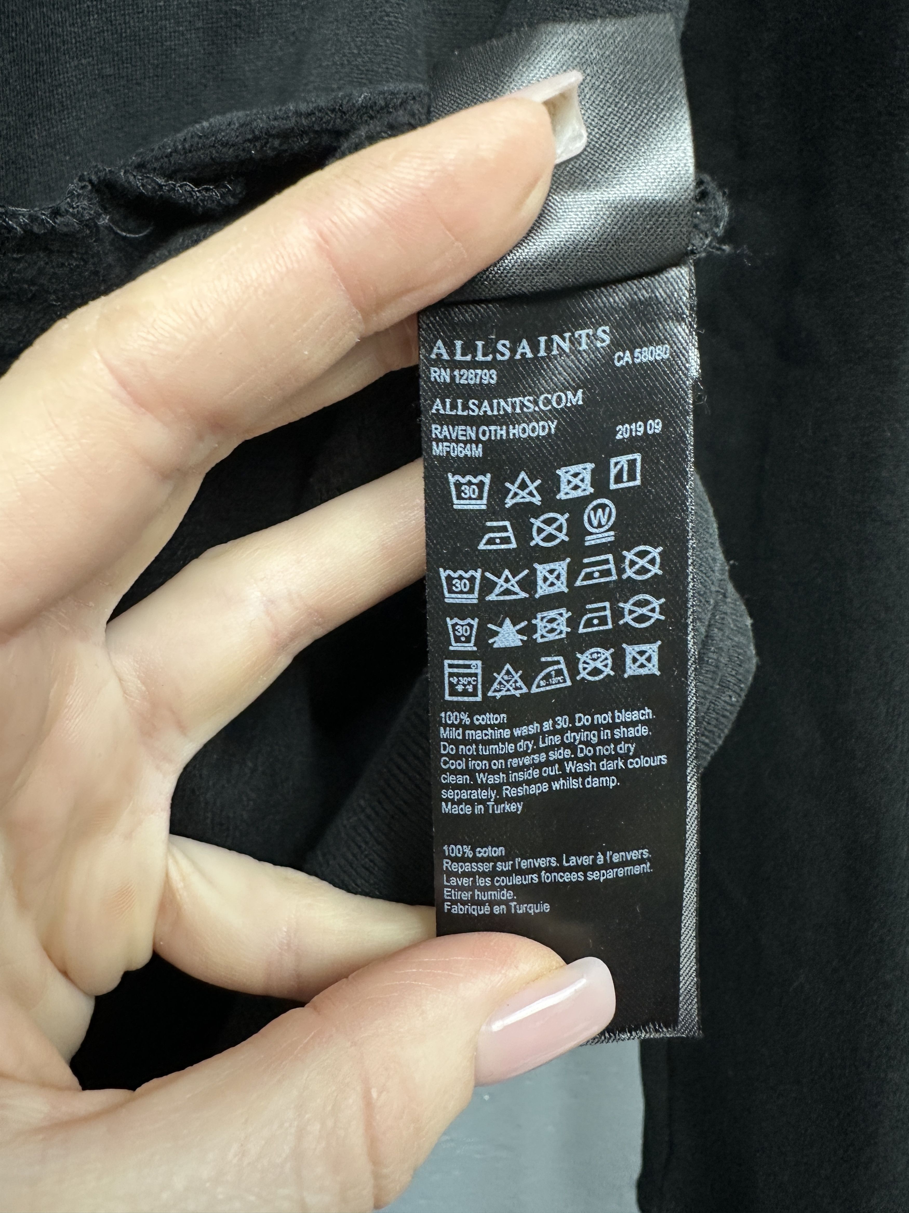 Allsaints Allsaints Mens Raven OTH Hoody Size US M / EU 48-50 / 2 - 4 Thumbnail