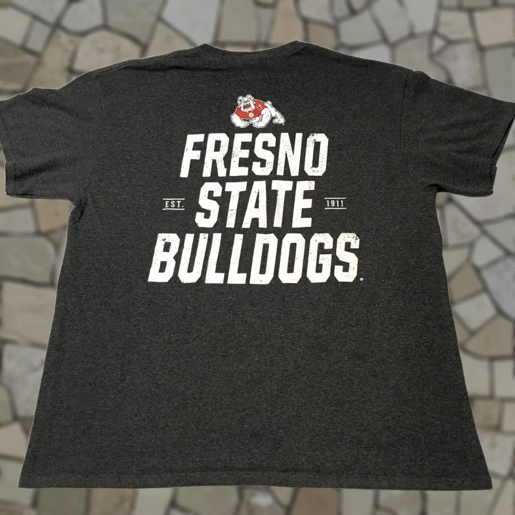 Delta FRESNO STATE UNIVERSITY T-Shirt MEDIUM GRAY Logo GRAPHIC MASCOT Size US M / EU 48-50 / 2 - 1 Thumbnail
