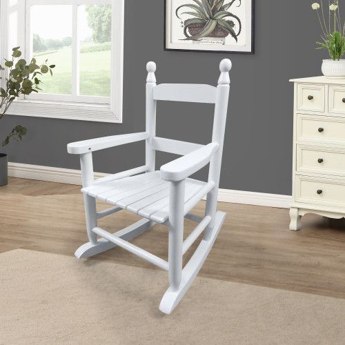 Children's rocking white chair- Indoor or Outdoor -Suitable