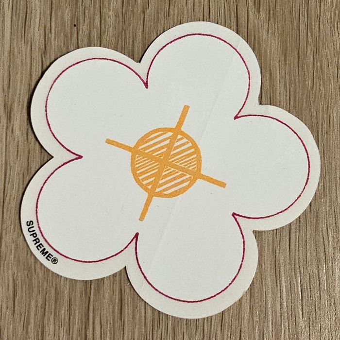 Supreme hot sale flower sticker