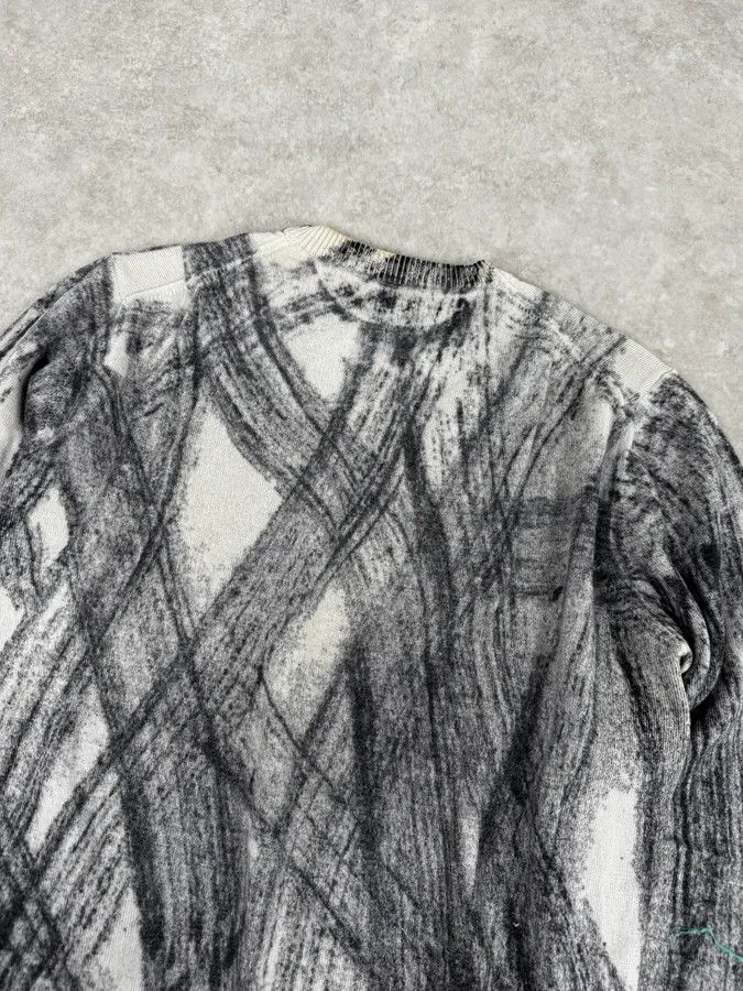 Emporio Armani AW2011 Emporio Armani White & Grey Abstract Pattern Sweater Size US M / EU 48-50 / 2 - 7 Thumbnail