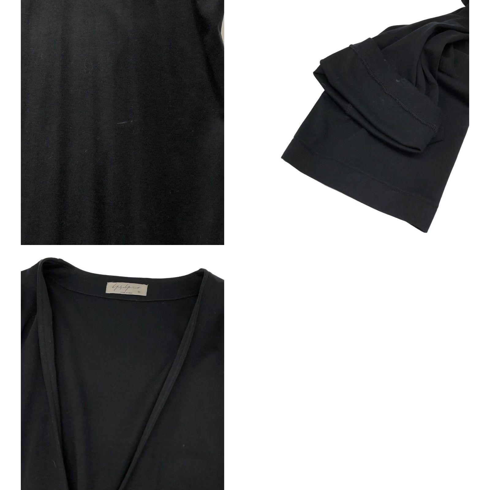 Yohji Yamamoto Yohji Yamamoto Cardigan Cotton Long Sleeve Solid Black Size 3 elegant Men Size US S / EU 44-46 / 1 - 8 Thumbnail