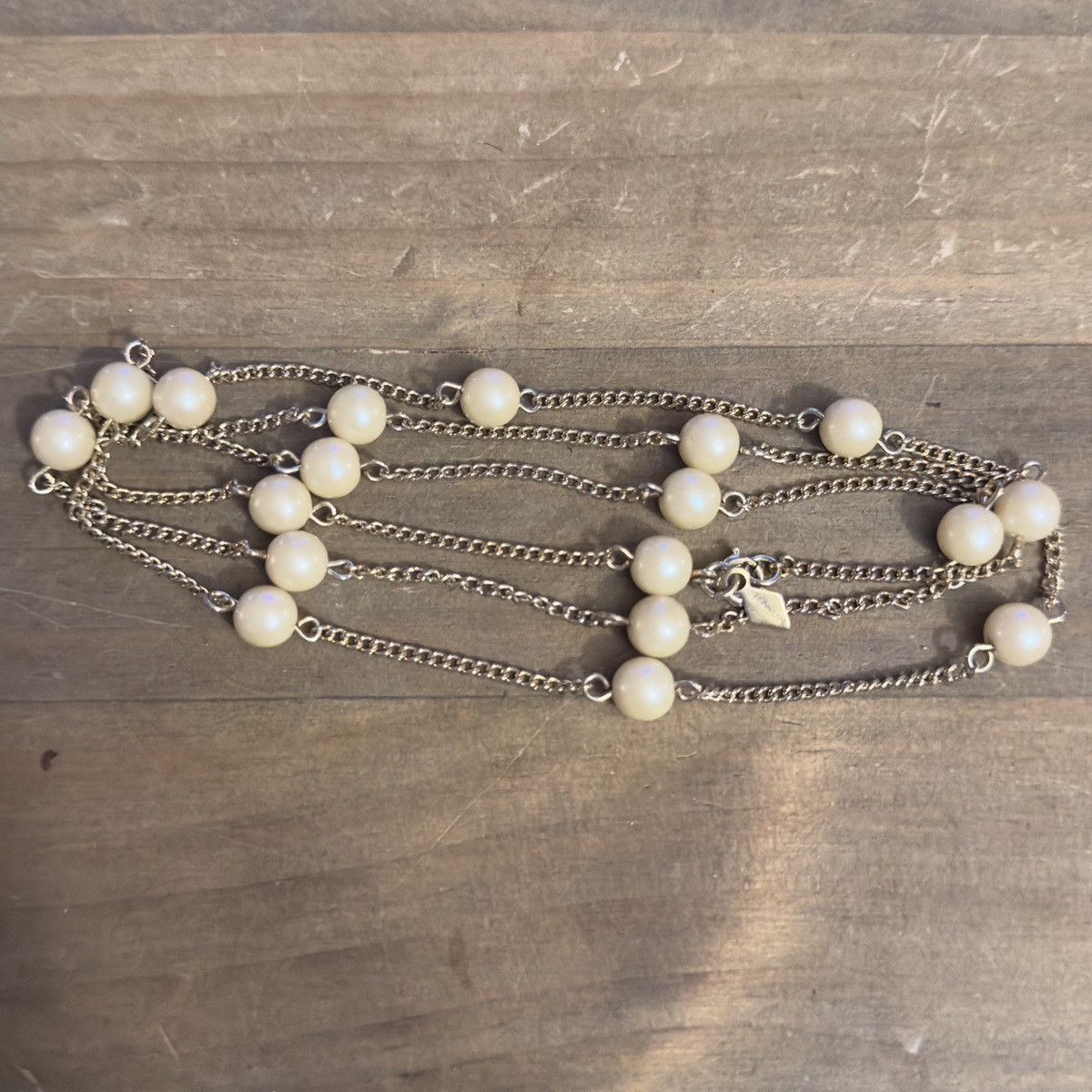 Other Vintage Sarah Coventry long station pearl chain necklace Size ONE SIZE - 2 Thumbnail