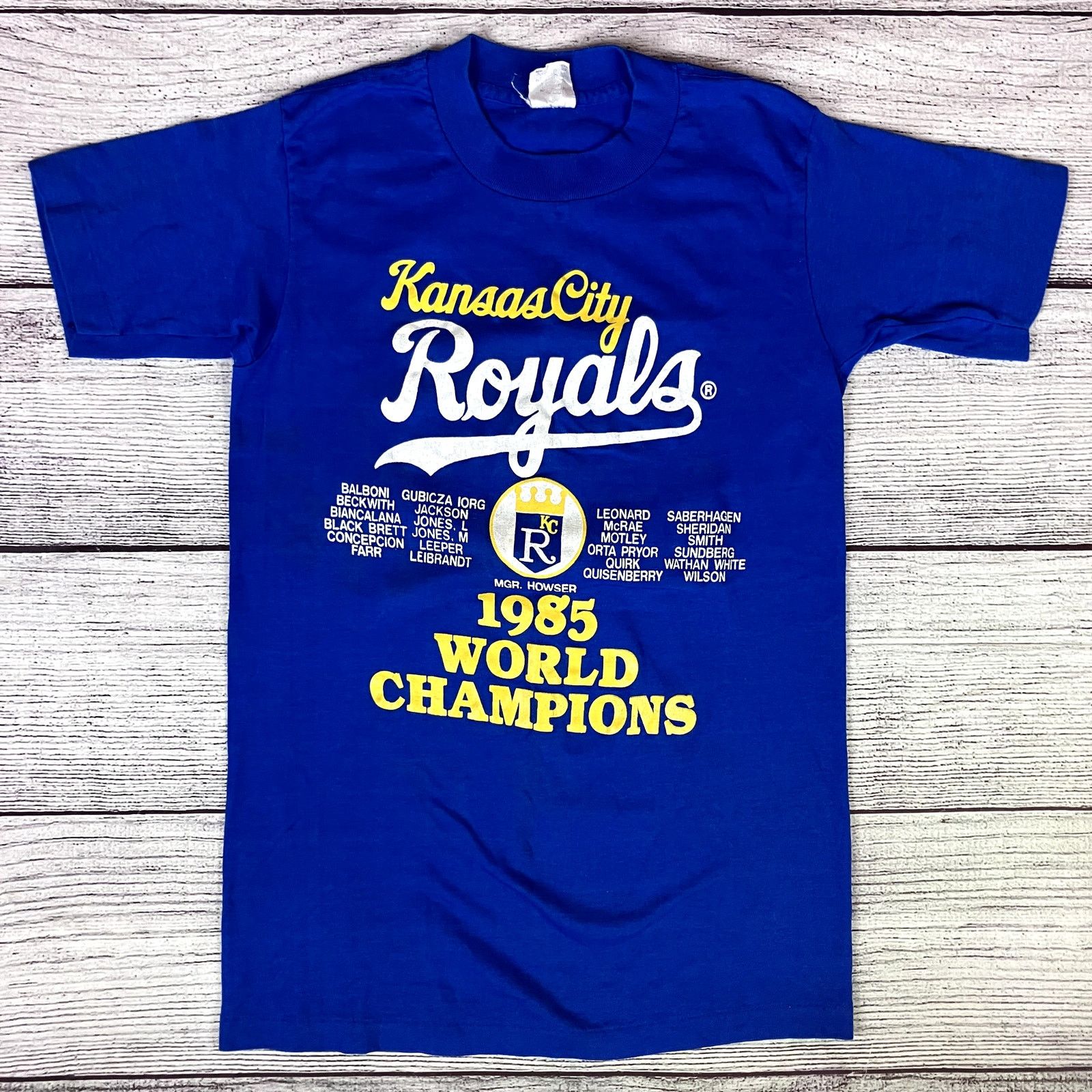 Vintage Vintage 1985 Kansas City Royals MLB World Champions T-shirt Size US S / EU 44-46 / 1 - 2 Thumbnail