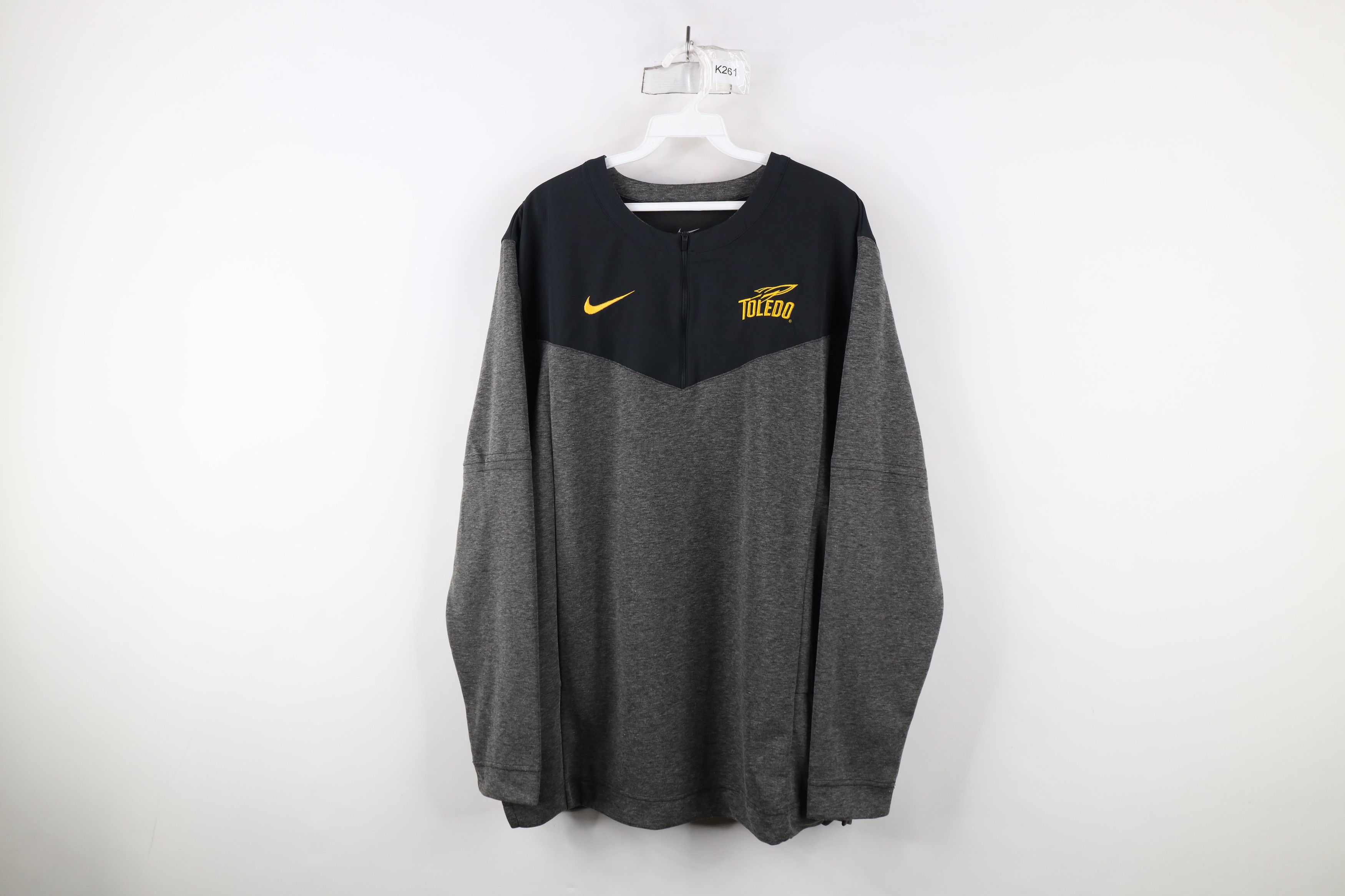 Nike × Vintage Nike University of Toledo Football Half Zip Jacket Top Gray Size US XL / EU 56 / 4 - 1 Thumbnail