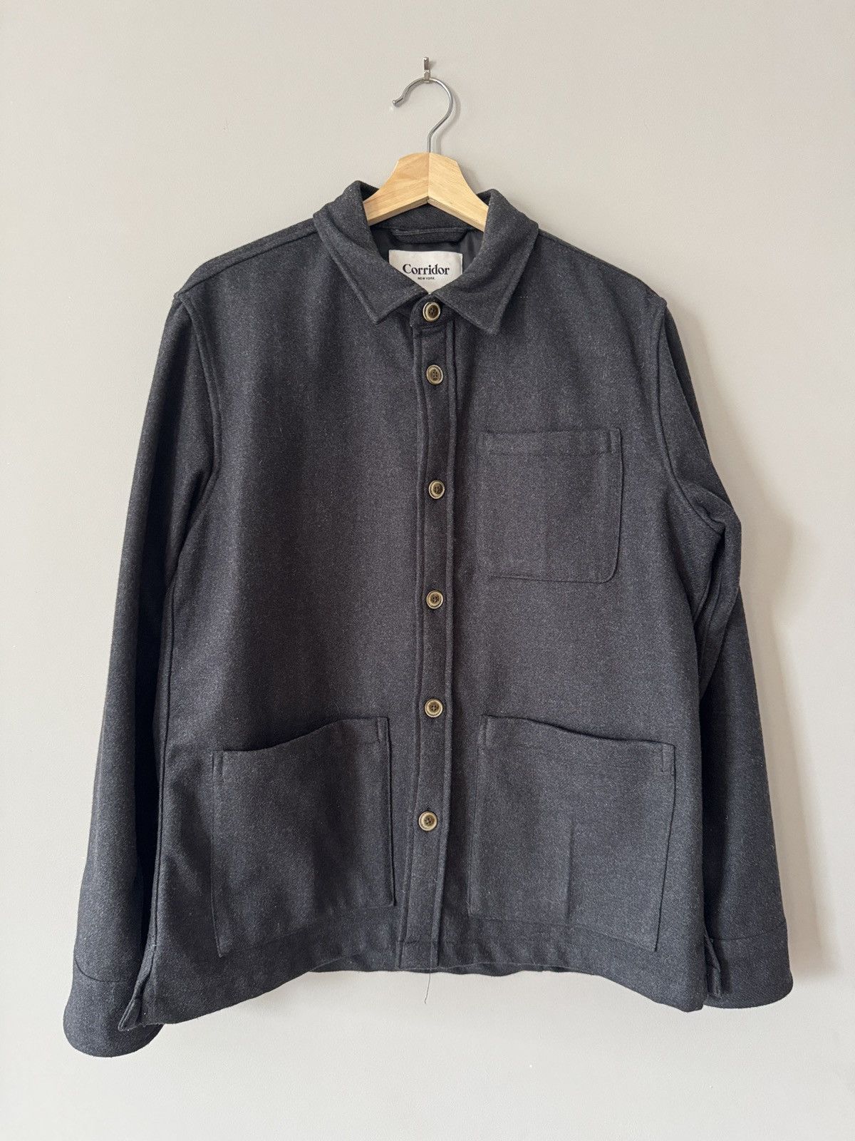 Corridor Corridor Charcoal Wool Overshirt Size US S / EU 44-46 / 1 - 1 Thumbnail