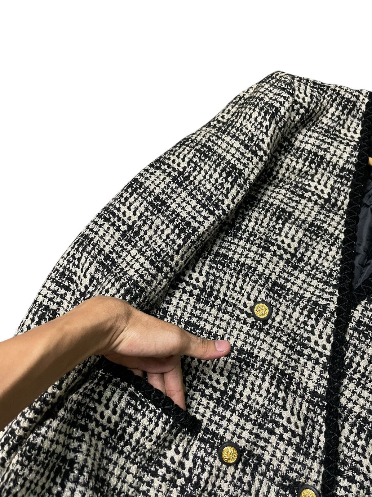 Japanese Brand × Vintage Miss Paris Brand Wool Tweed Fashion Jacket (66) Size XS / US 0-2 / IT 36-38 - 5 Thumbnail