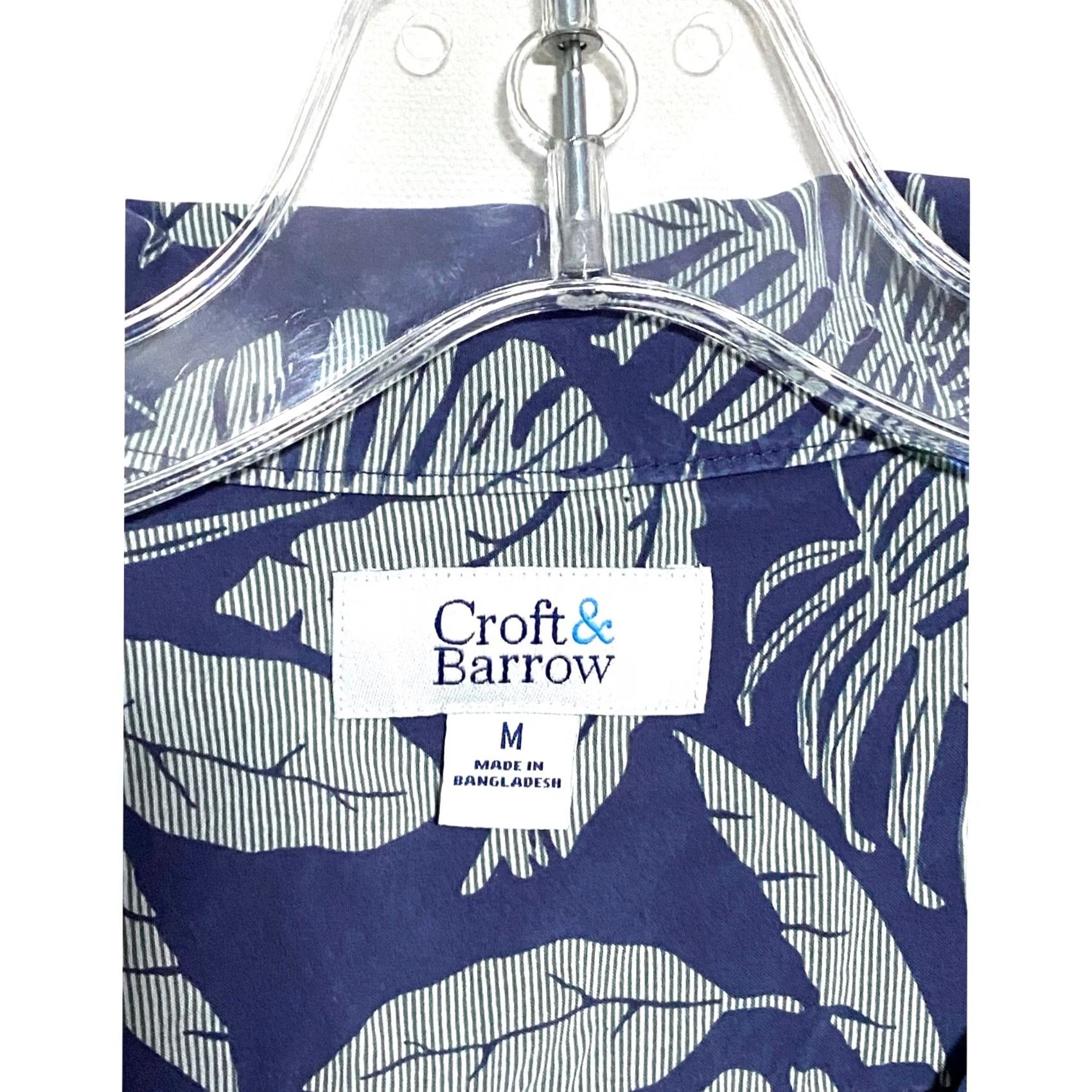 Croft & Barrow Croft & Barrow Button-Up Shirt Mens M Hawaiian Rayon Aloha Parrot Tropical Bird AOP Beach/Preppy Casual Short Sleeve Size US M / EU 48-50 / 2 - 5 Thumbnail