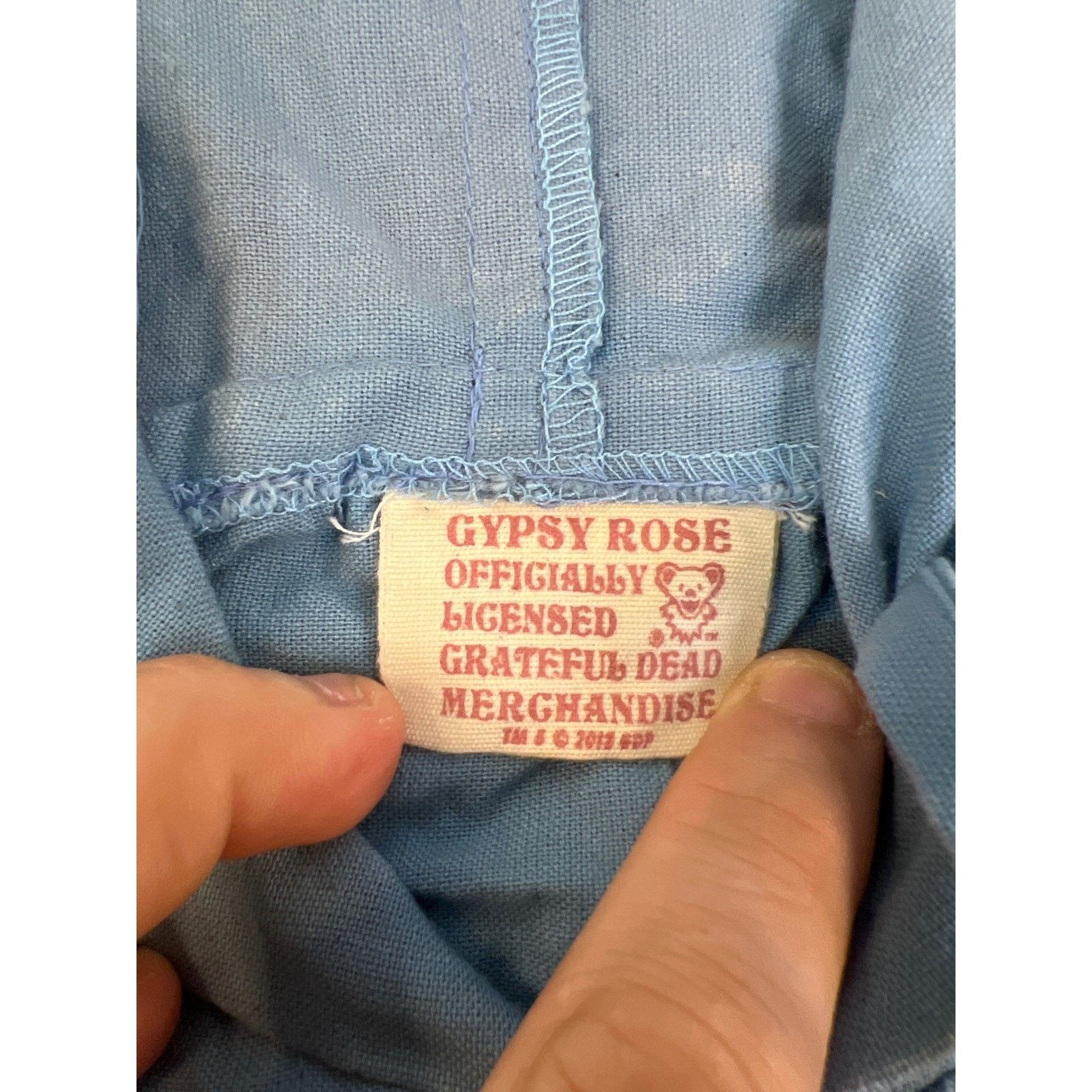 Tribal Streetwear Gypsy Rose GOD Skull Rose Light Blue Hoodie Mens XL Size US XL / EU 56 / 4 - 5 Thumbnail