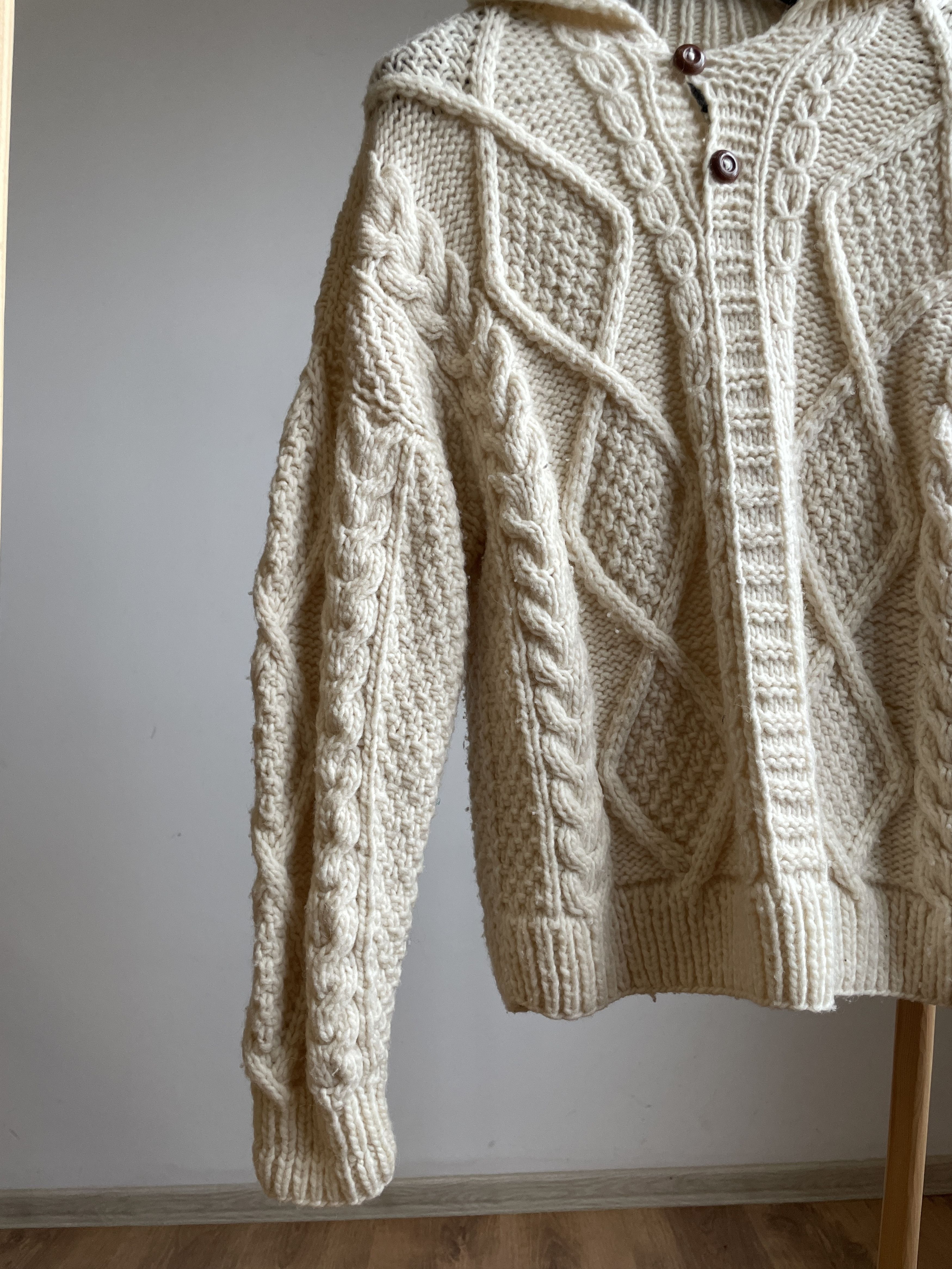 Native Artesania Otavalo Ecuador Vintage Cable Knit Wool Sweater Size US M / EU 48-50 / 2 - 6 Thumbnail