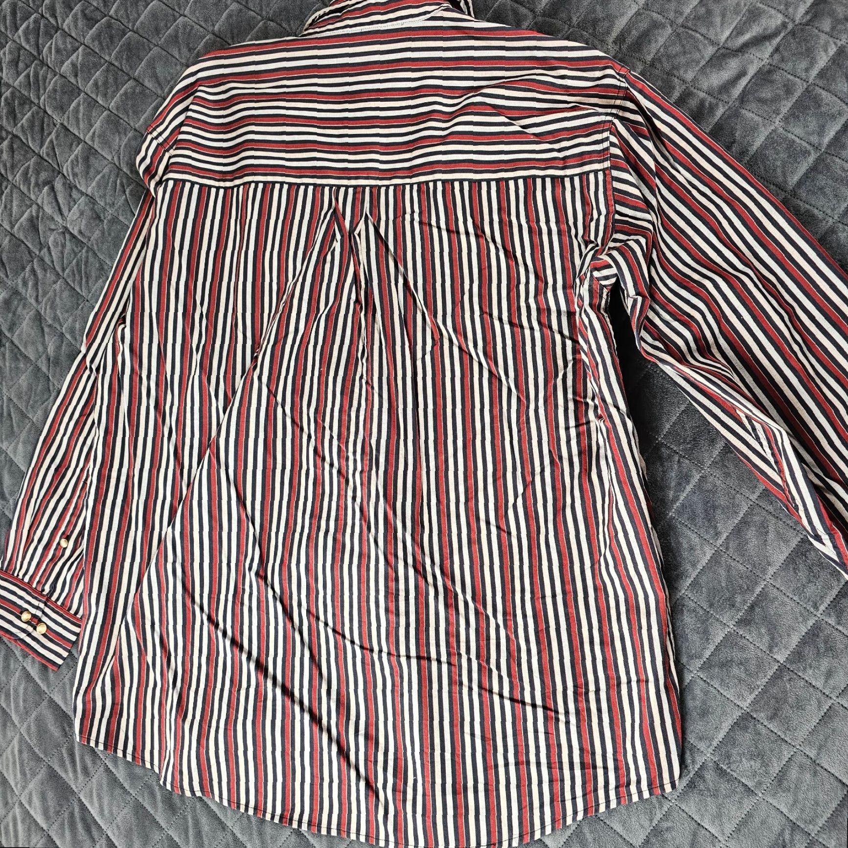 Vintage Scandia Woods Shirt Button-Up Mens XL Long Sleeve 100% Cotton Red Stripe Pockets Vintage? No — but include Striped pattern. Size US XL / EU 56 / 4 - 7 Thumbnail