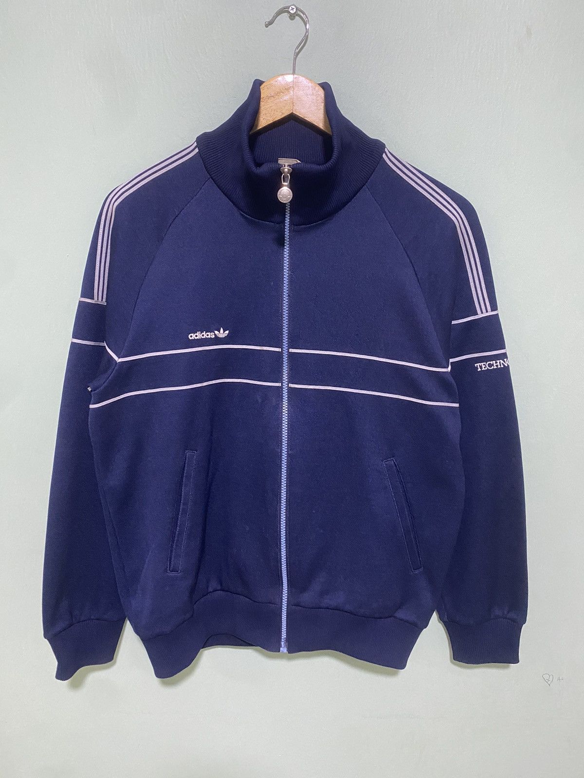 image of Adidas Techno West Germany Tracktop 80's in Blue, Men's (Size Medium)