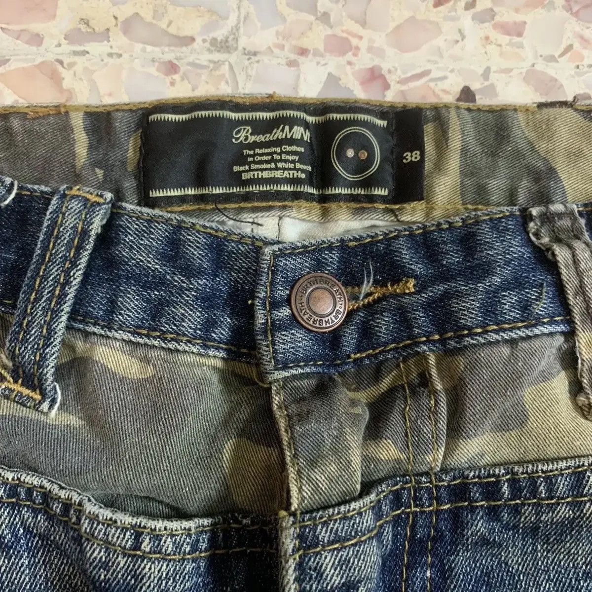 Beauty Beast 💥RARE!JAPANESE VINTAGE JEANS BRTHBREATH UNIQUE DESIGN DENIM Size US 30 / EU 46 - 4 Thumbnail