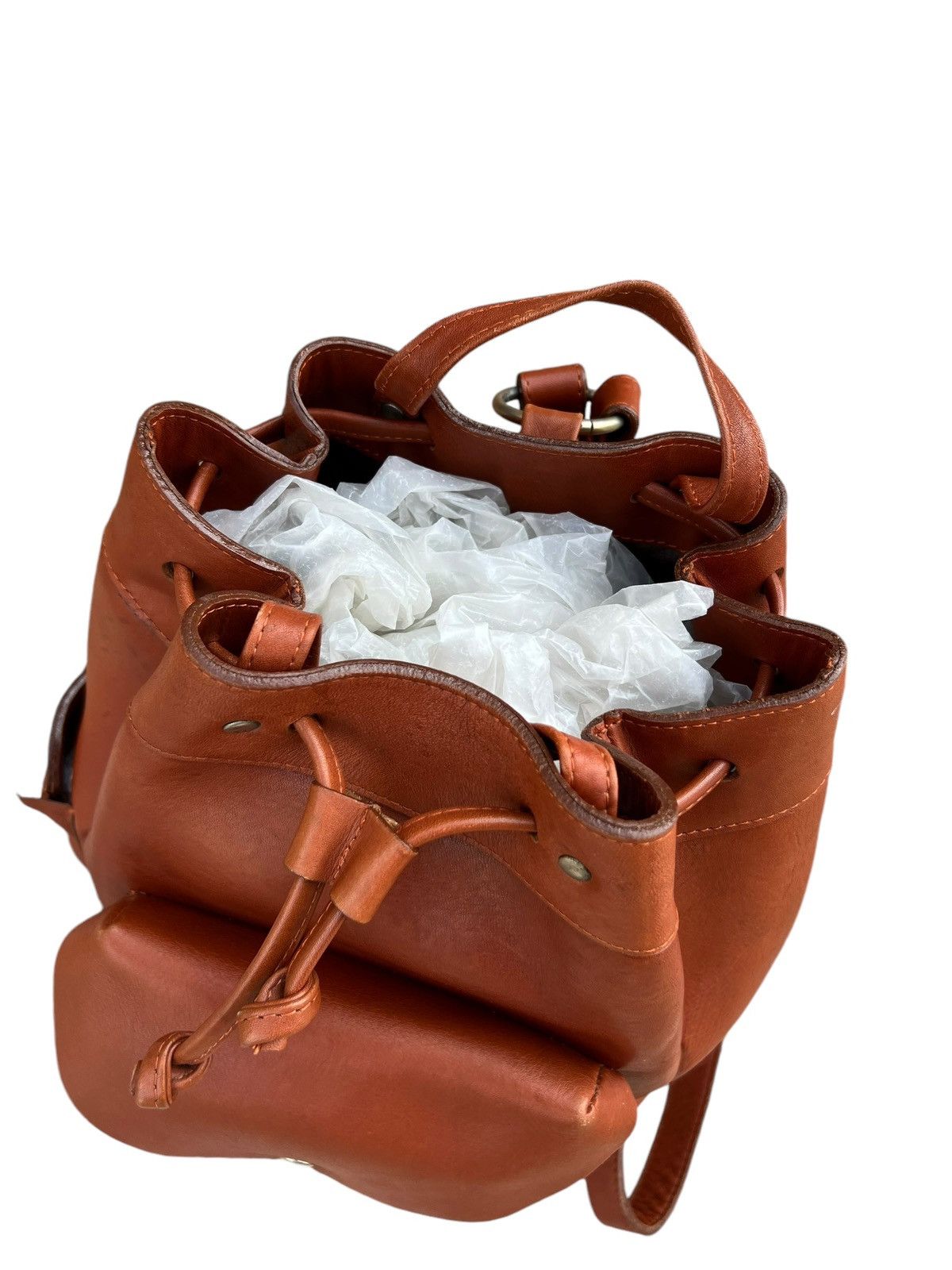 Leather Vintage Unknown Japan High Quality Leather Backpack Bag Size ONE SIZE - 19 Thumbnail