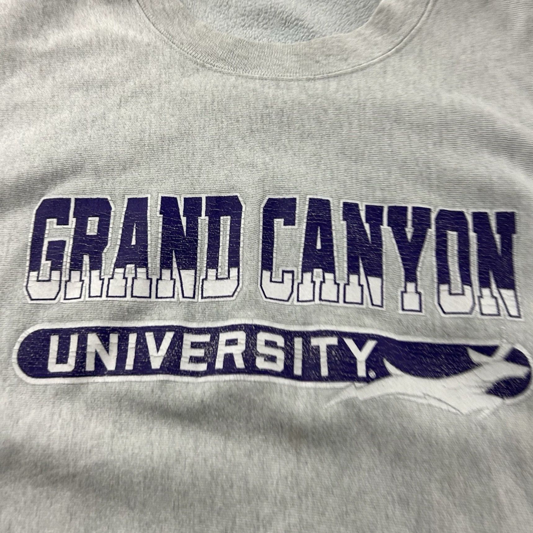Champion VINTAGE Champion Sweatshirt Grand Canyon University Reverse Weave Crewneck Gray 2XL Mens Reversible Winter 90s Fans Size US XXL / EU 58 / 5 - 2 Thumbnail