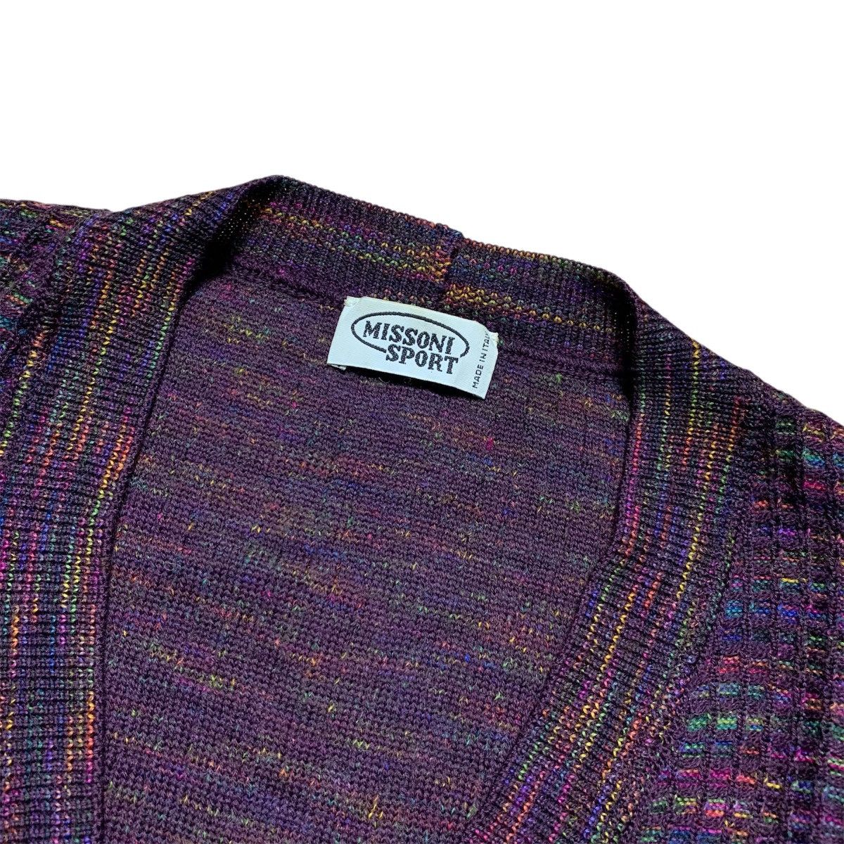 Missoni Vtg 90s Missoni Example 3D Multicolored Knit Cardigan Size US L / EU 52-54 / 3 - 5 Thumbnail