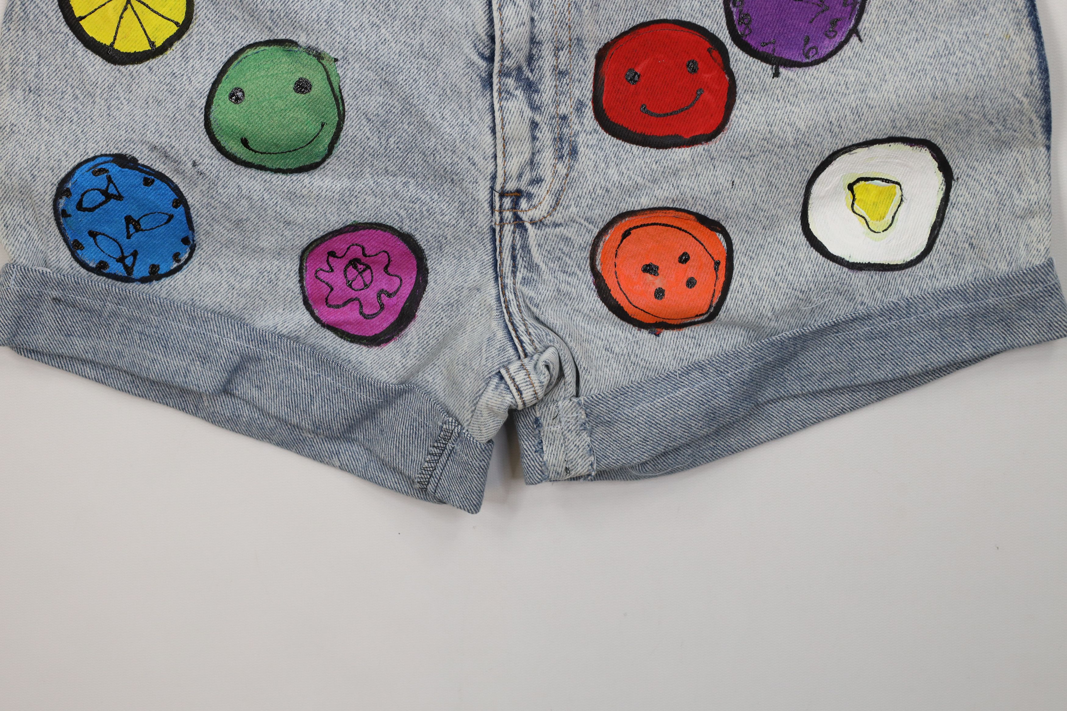 Levi's Vintage 70s 80s Levis Free Speech Acid Wash Shorts USA Size 26" / US 2 / IT 38 - 4 Thumbnail