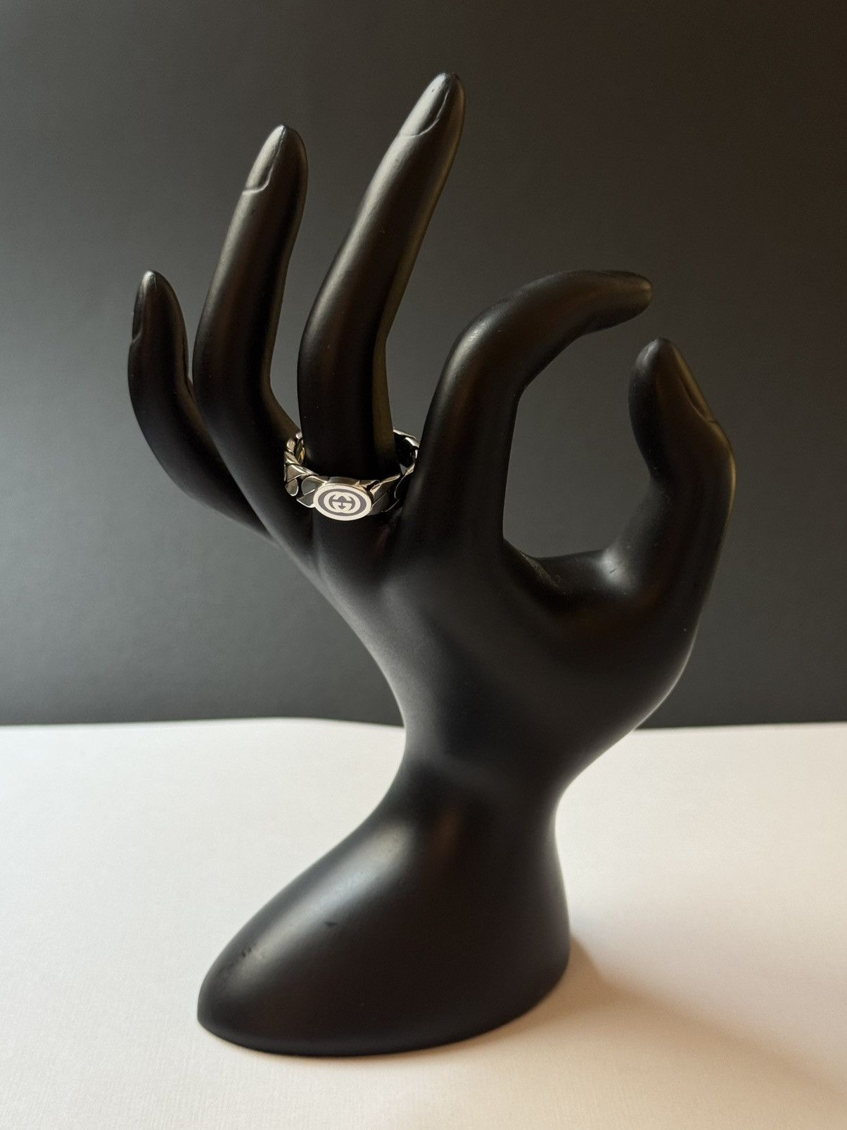 Gucci Gucci .925 Silver Link Ring Blue/Purple Size ONE SIZE - 7 Thumbnail
