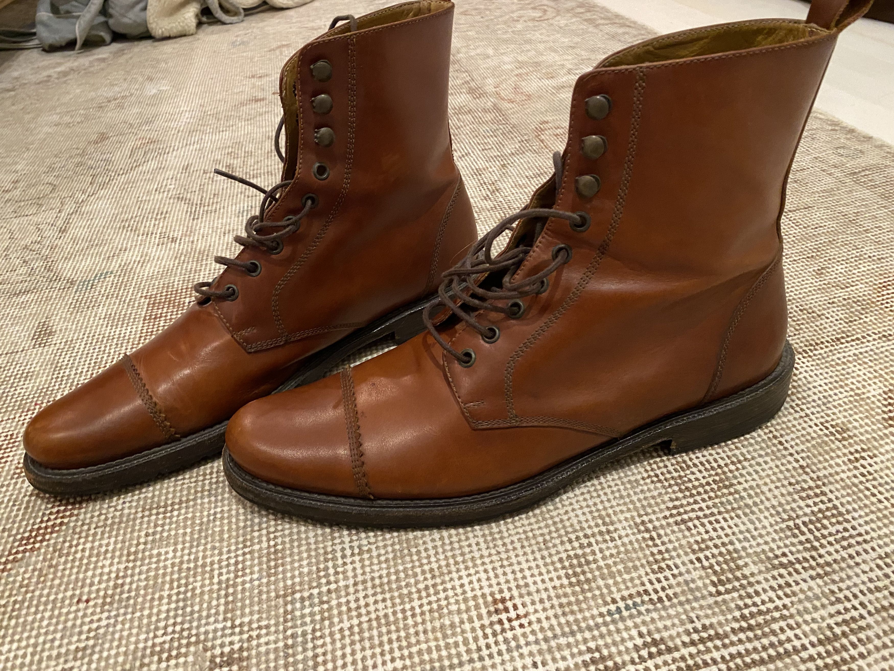 image of Billy Reid - Cognac Crosby Boot 11 in Tan, Men's