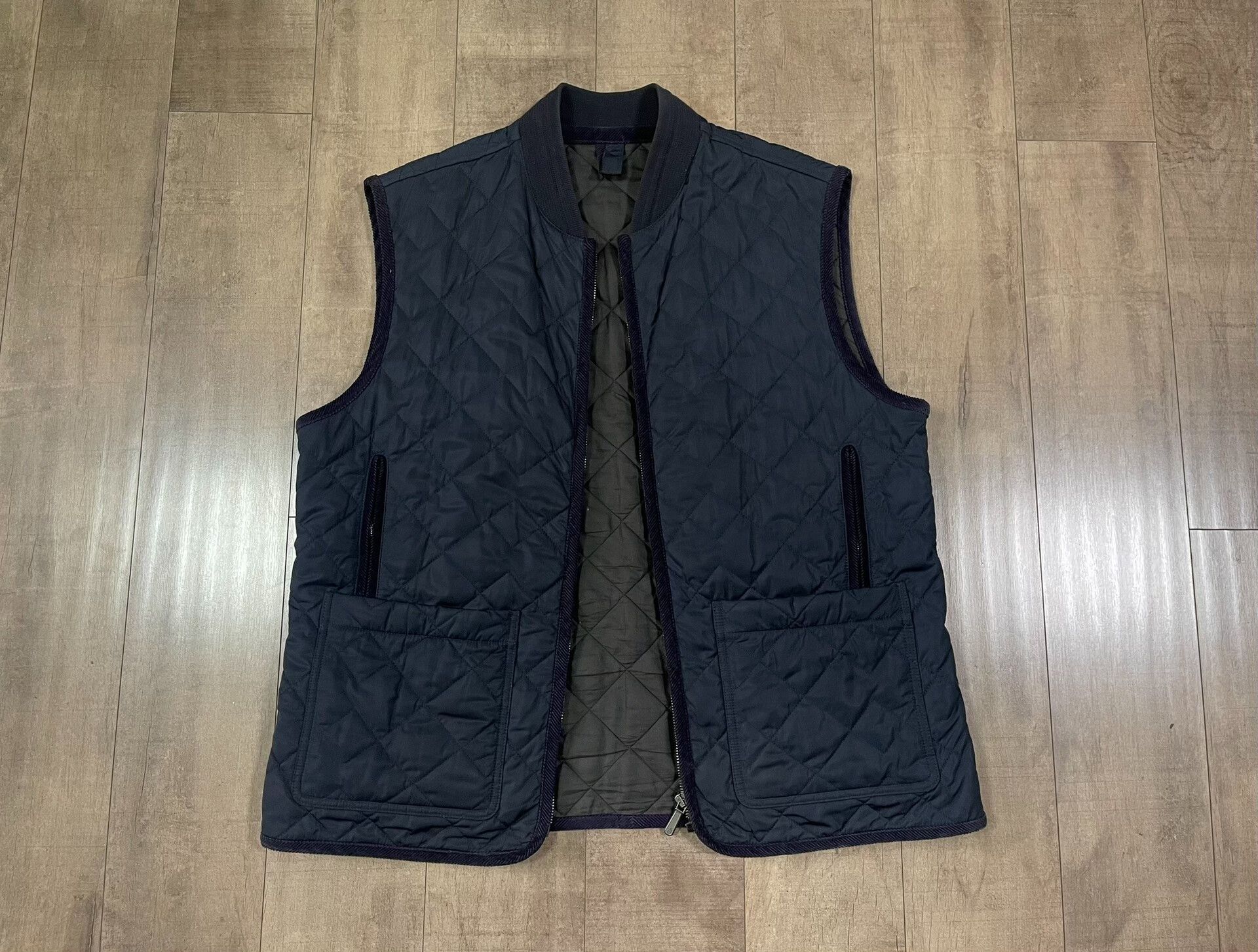 Alfred Dunhill Dunhill Classic Quilted Navy Vest Size US XL / EU 56 / 4 - 1 Thumbnail